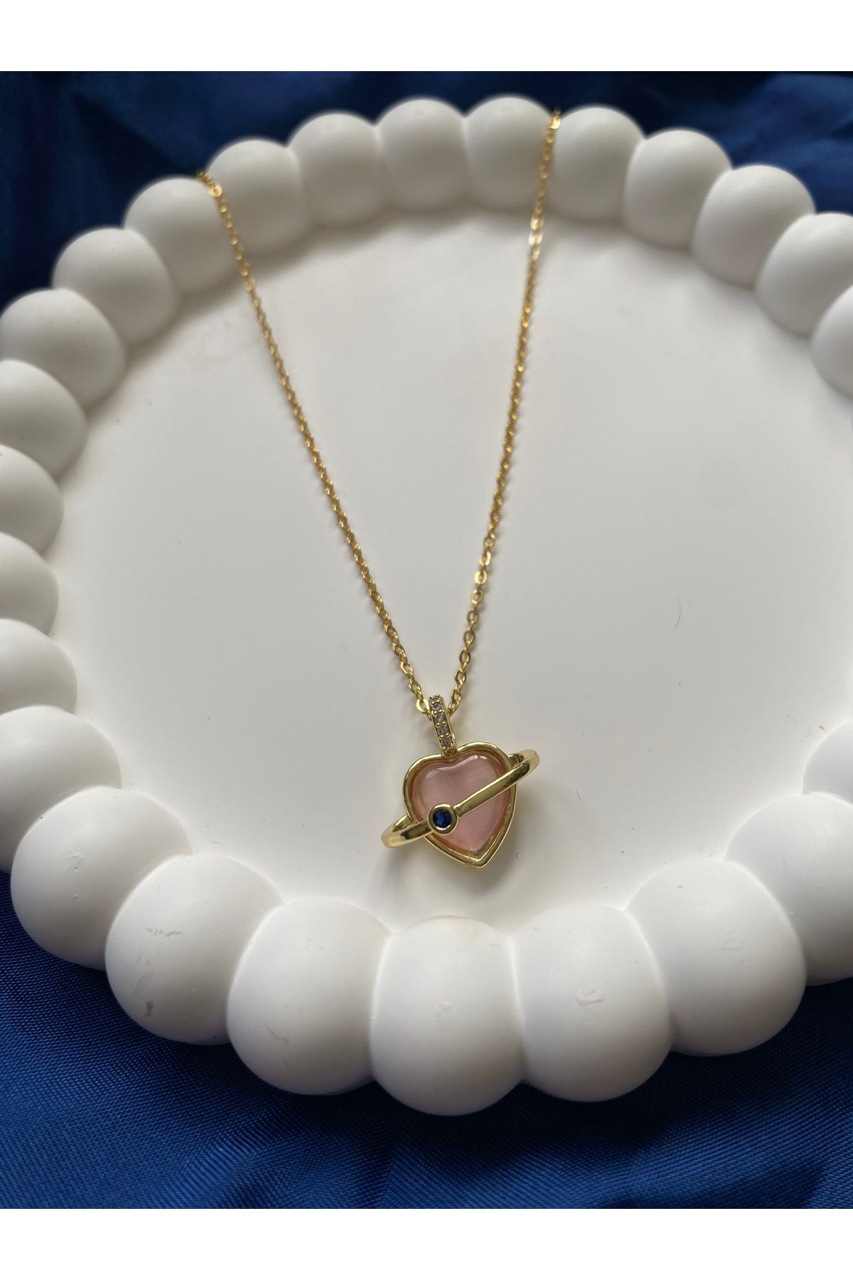asem jewelry ÇELİK KALBİN DÜNYAM KOLYESİ