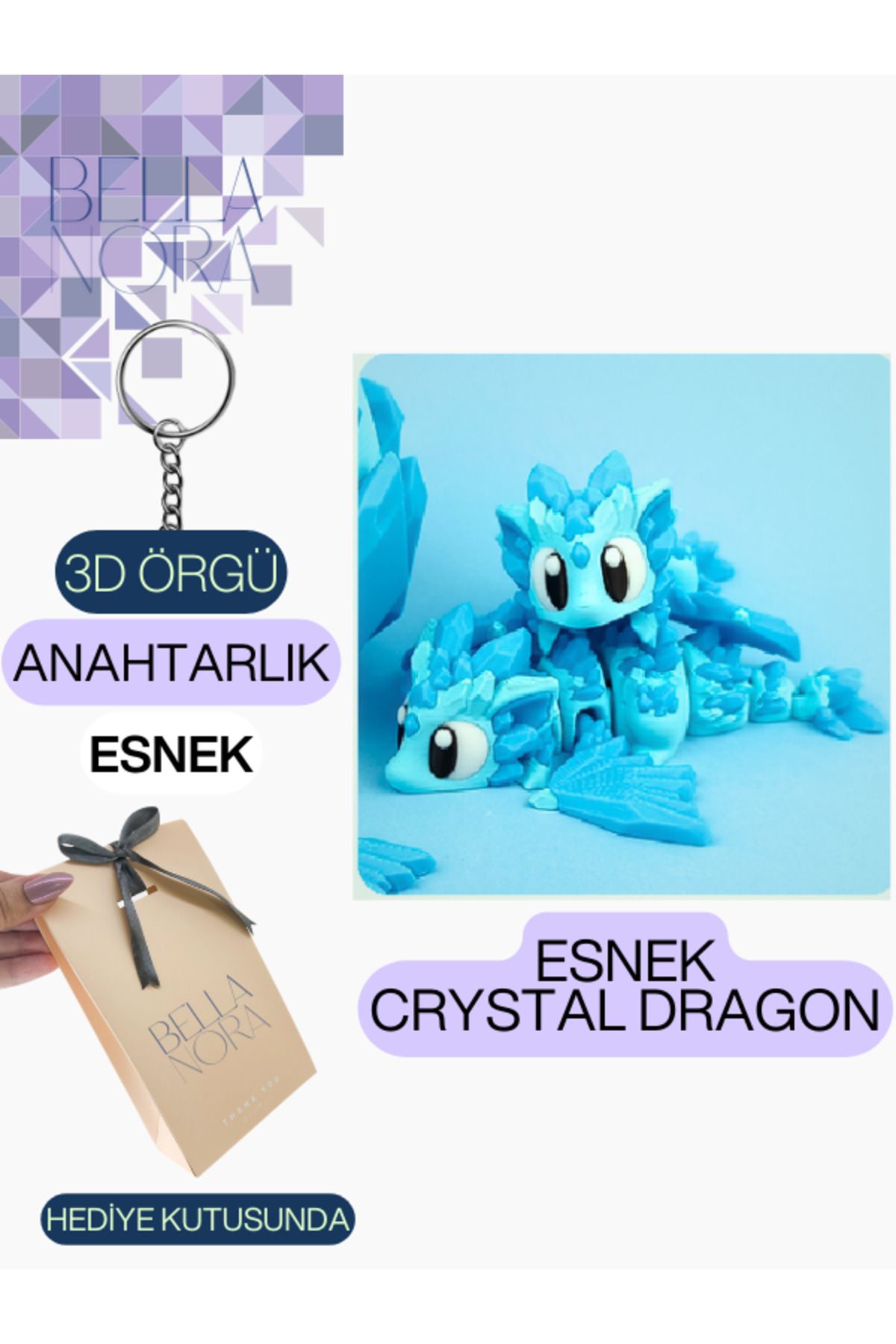Bellanora Örgü Anahtarlık En Sevilen Animasyon Çizgi Film Hayvan Kahramanları Amigurumi Özel Hediye Kutusunda