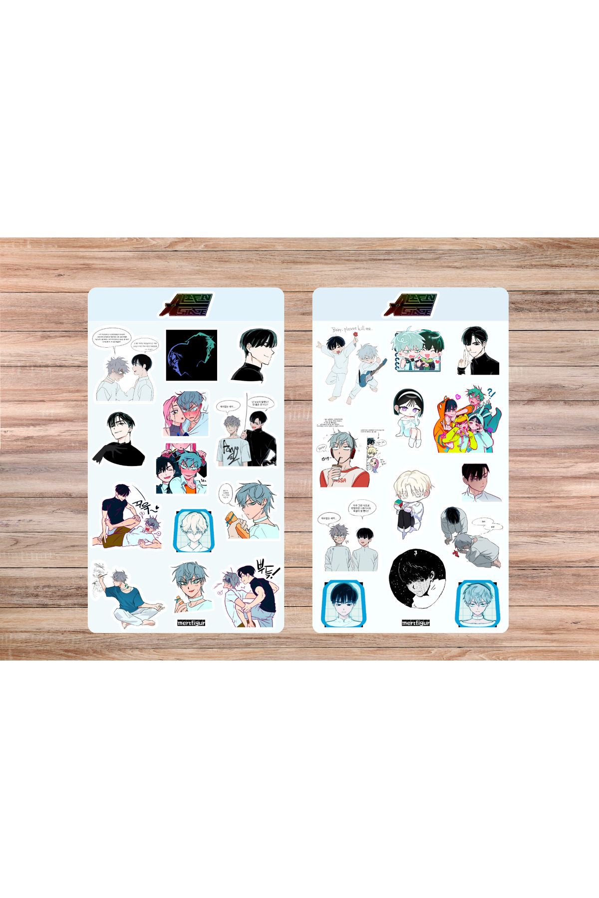 mertfigur Alien Stage Sua Mizi Ivan Till Luca Anime Sticker Etiket