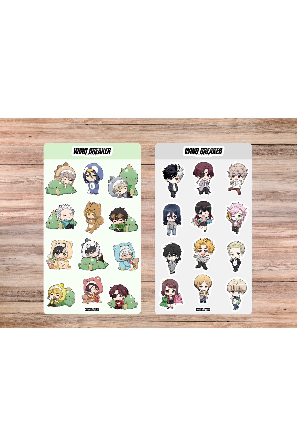 mertfigur Wind Breaker Anime Sticker Etiket