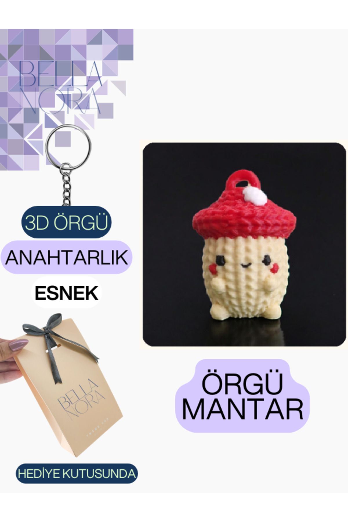 Bellanora Örgü Anahtarlık En Sevilen Animasyon Çizgi Film Hayvan Kahramanları Amigurumi Özel Hediye Kutusunda