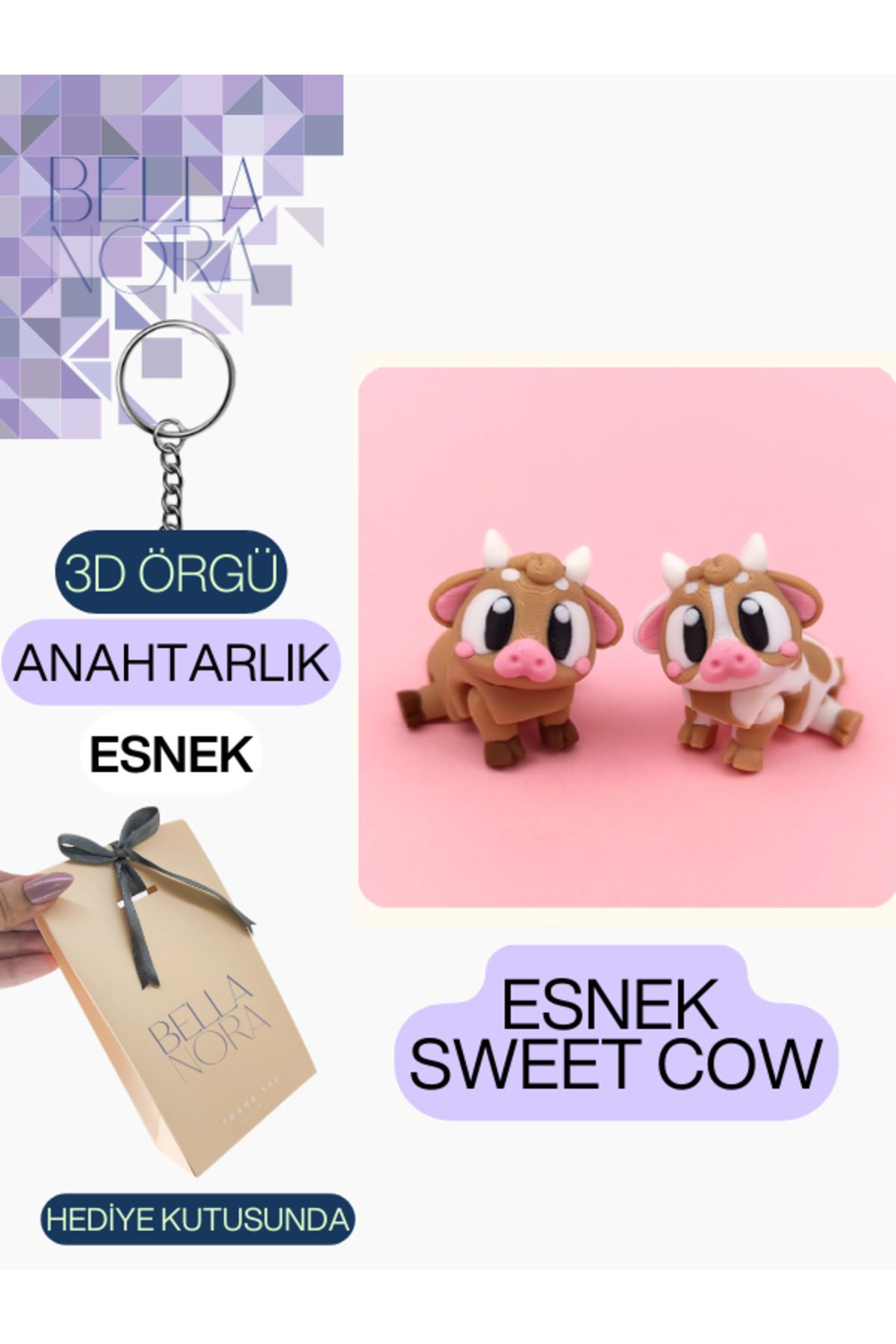 Bellanora Örgü Anahtarlık En Sevilen Animasyon Çizgi Film Hayvan Kahramanları Amigurumi Özel Hediye Kutusunda