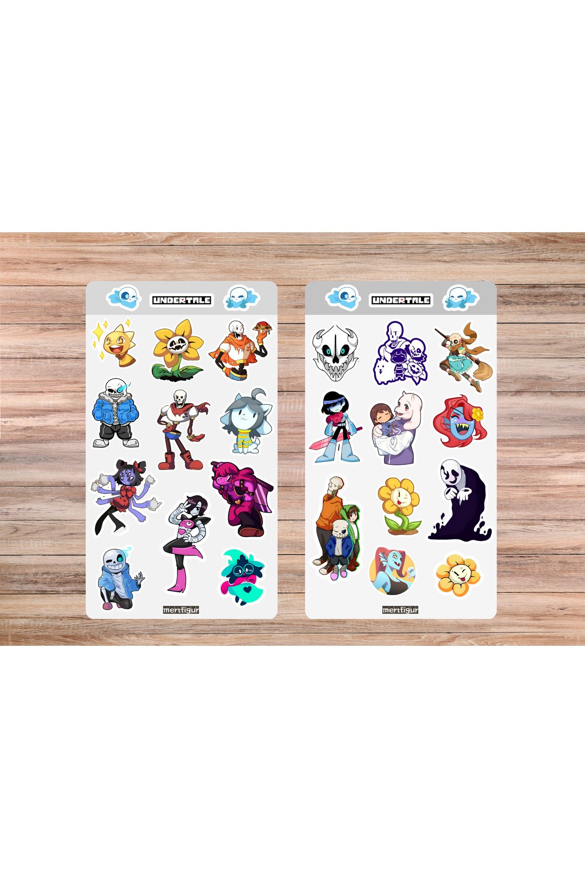 mertfigur Undertale Sans Frisk Chara Anime Sticker Etiket