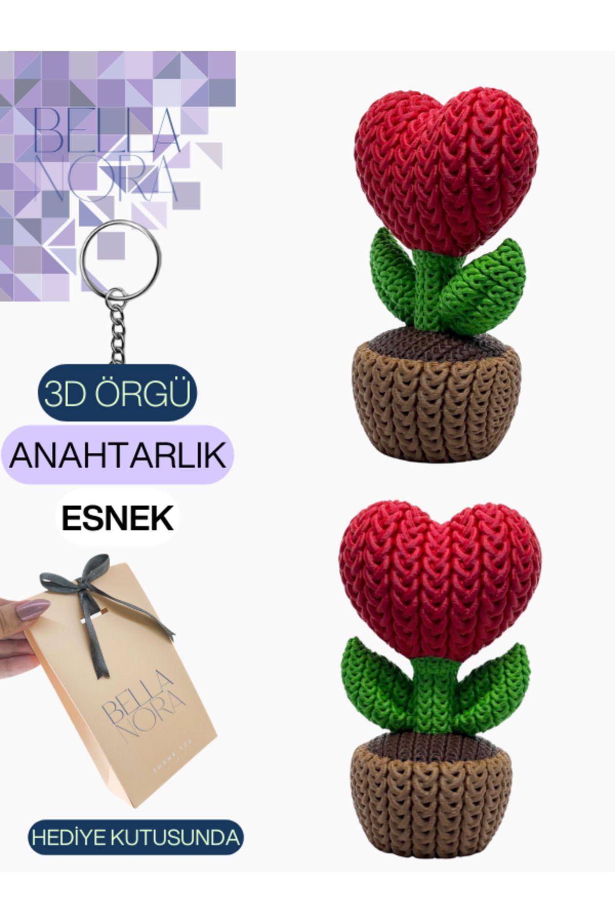 Bellanora Örgü Anahtarlık En Sevilen Animasyon Çizgi Film Hayvan Kahramanları Amigurumi Özel Hediye Kutusunda