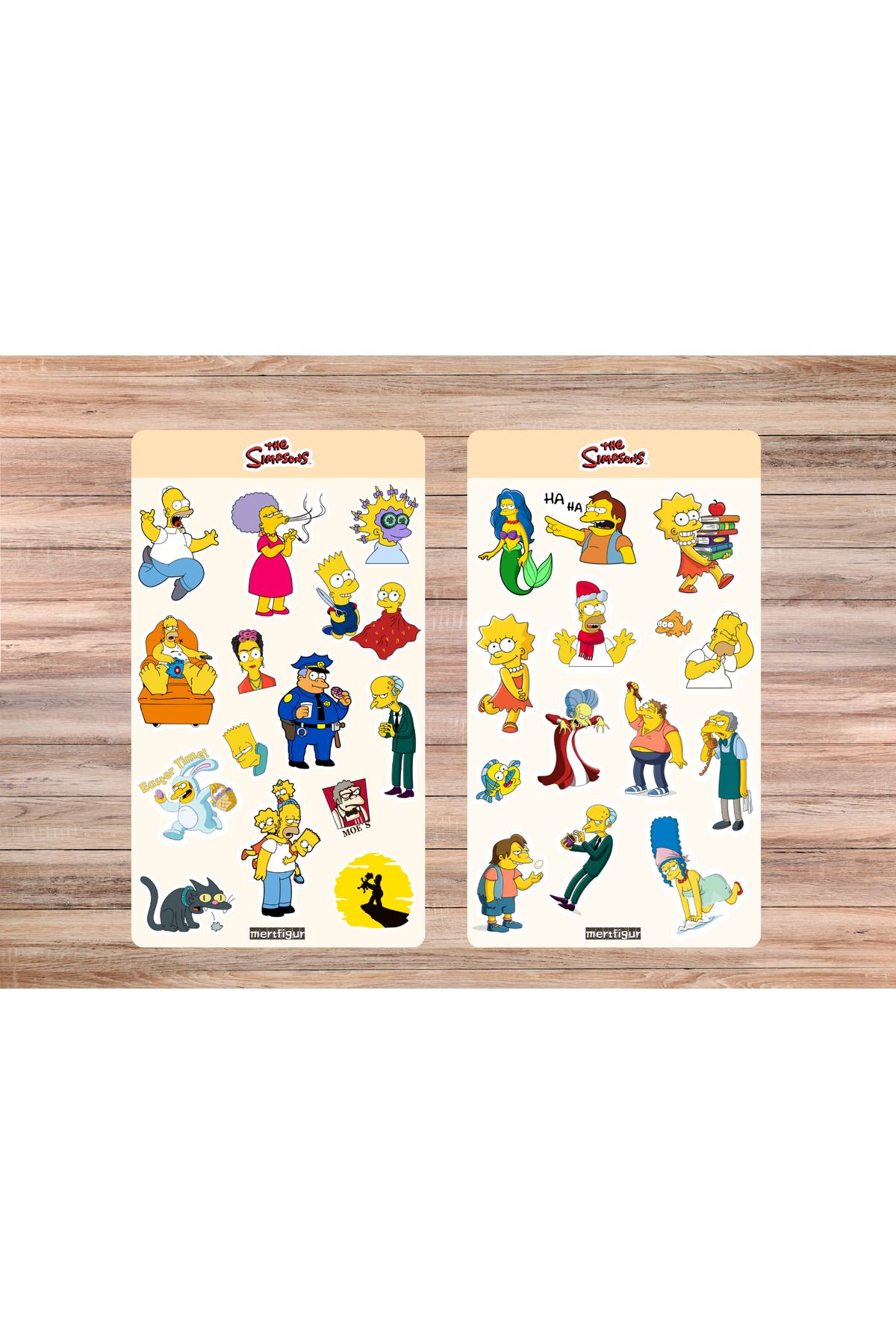 mertfigur The Simpsons Sticker Etiket