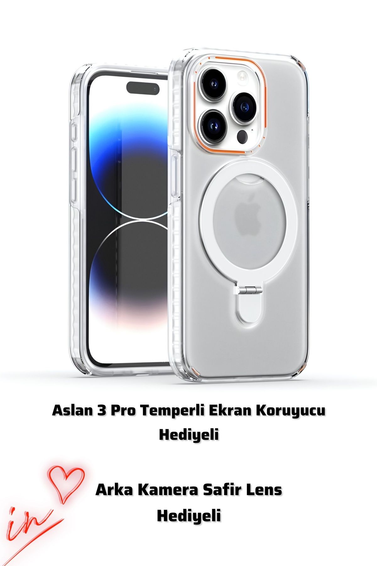 ucuzmi İphone 11 Telefonlara Uyumlu Yeni Aslan 3 Pro 360 Full Korumalı Kapak Kılıf