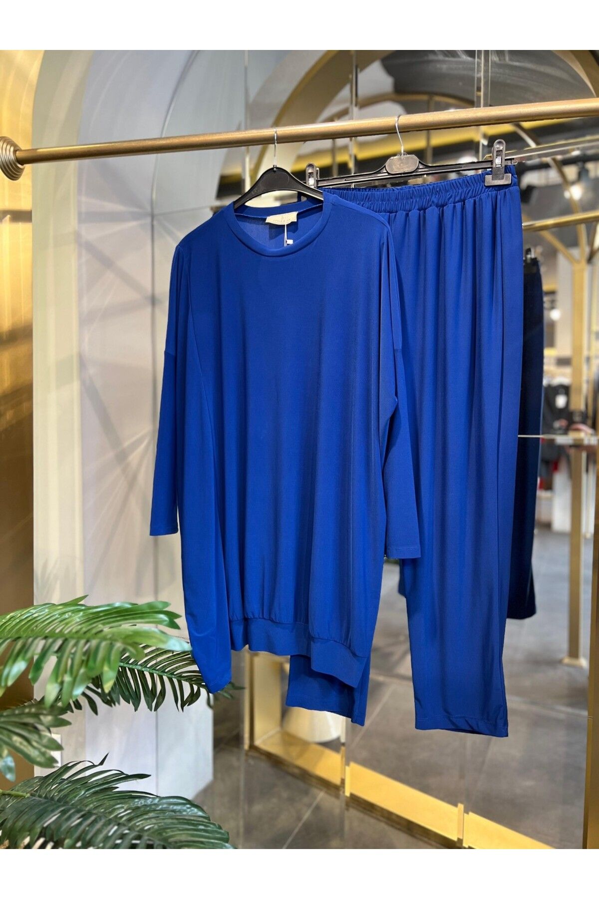 SERAP ESER EXCLUSIVE STYLE ELAN- BORU PAÇA MAVİ BUZİ TAKIM