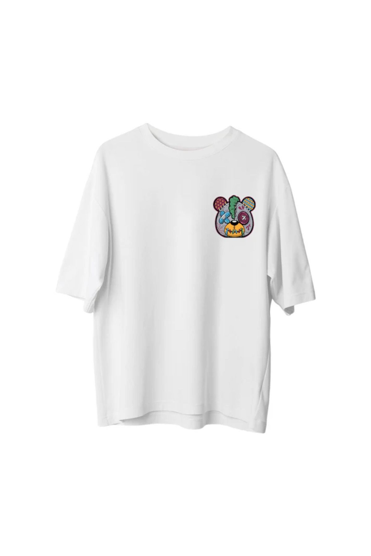 SVART WEAR Cartoon Drummer Rock & Roll Baskılı T-Shirt Oversize Unisex Tişört