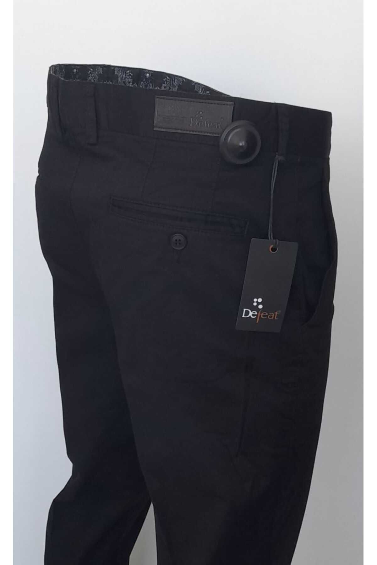 defeat Defat cino regular fit siyah gabardin yazlık pantolon. 934-1