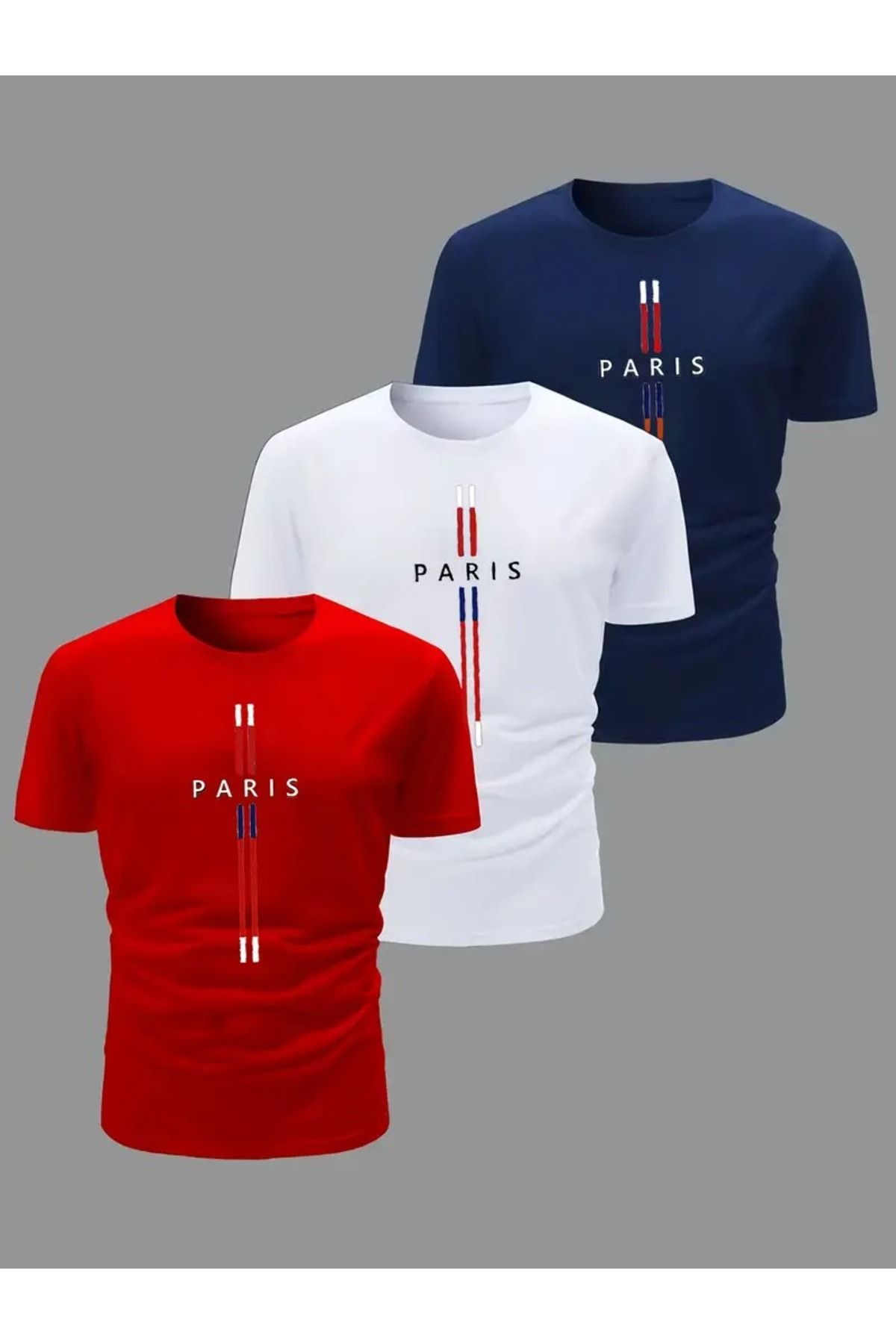 PAVRO Unisex Tshrt Pavro rahat kesim prs baskılı renkli çoklu renkli kaliteli tshrt