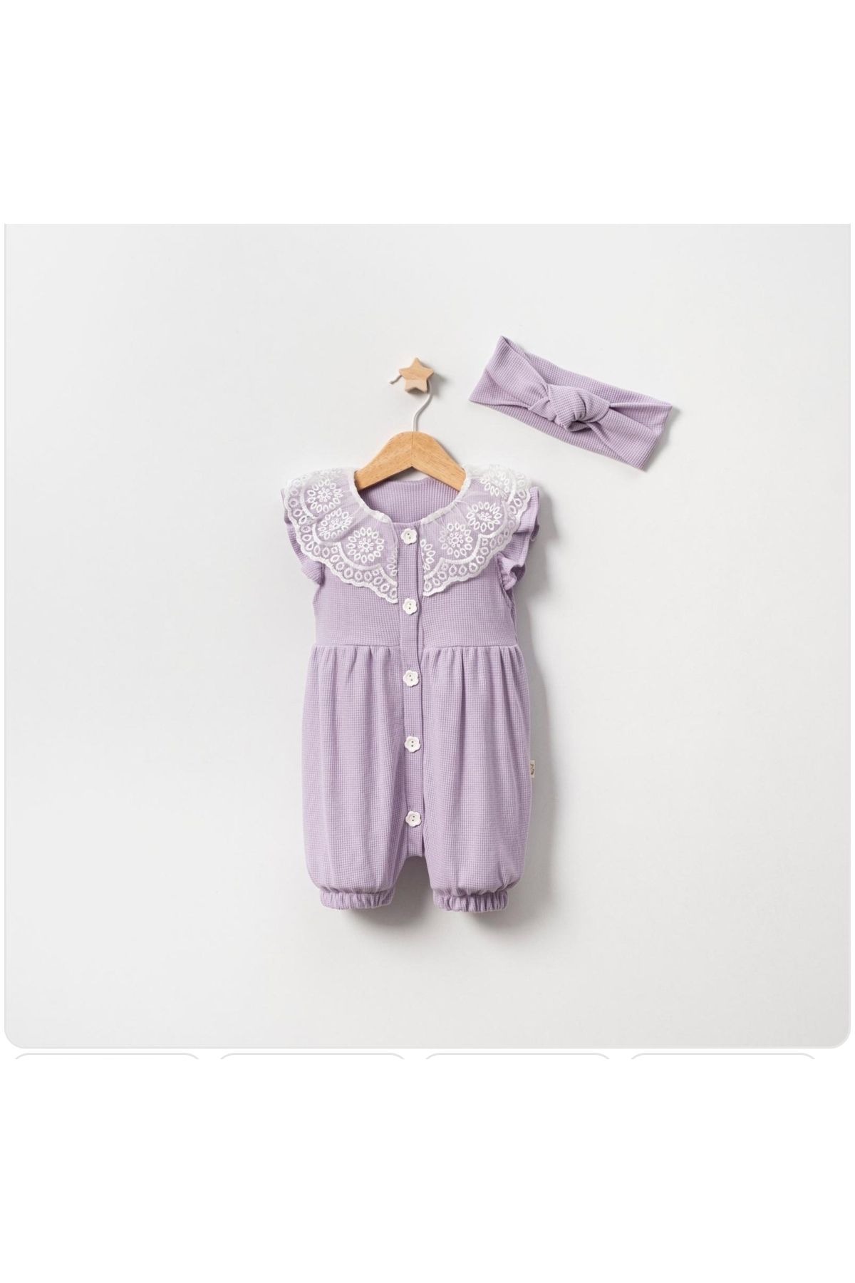DEFOSHBABY DANTEL YAKA BANDANALI BEBEK TULUM