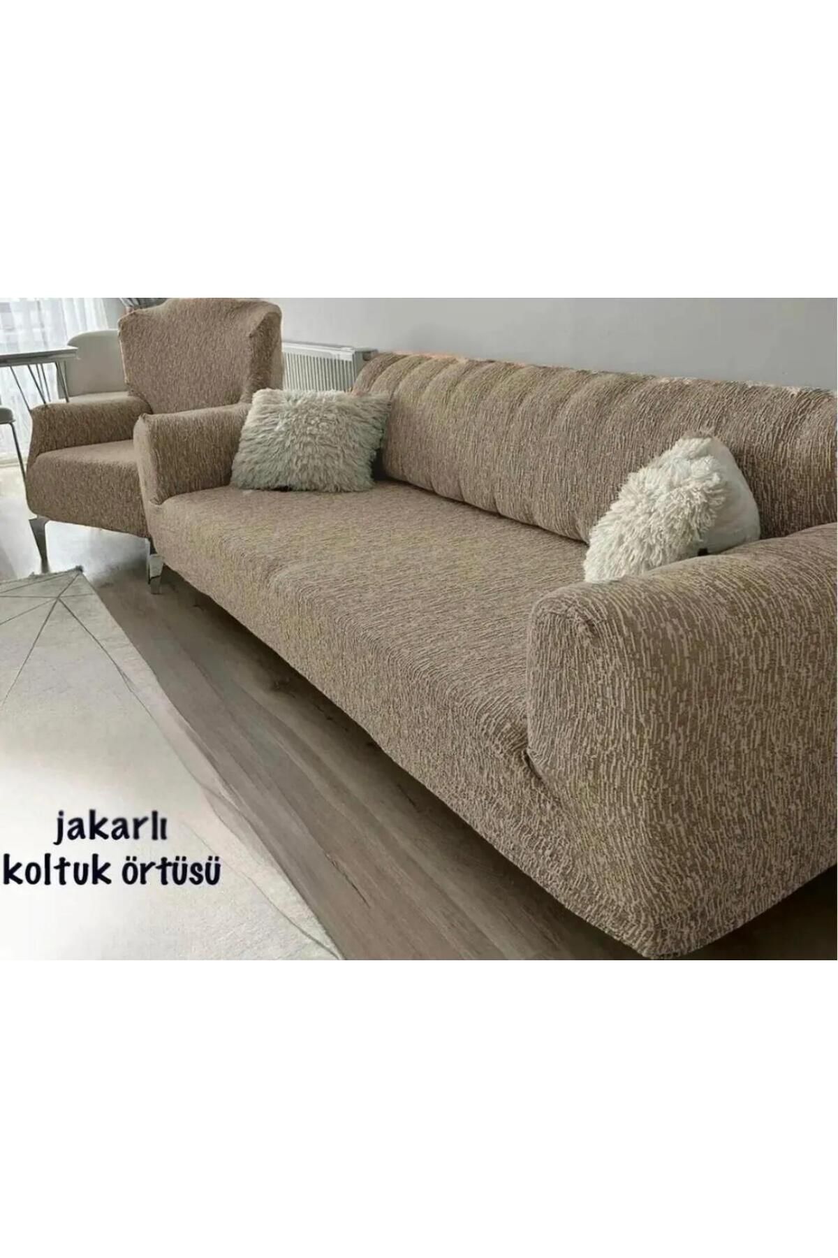 Home Battal Boy Geçirmeli Lastikli Koltuk Örtü Seti 3+3+1+1