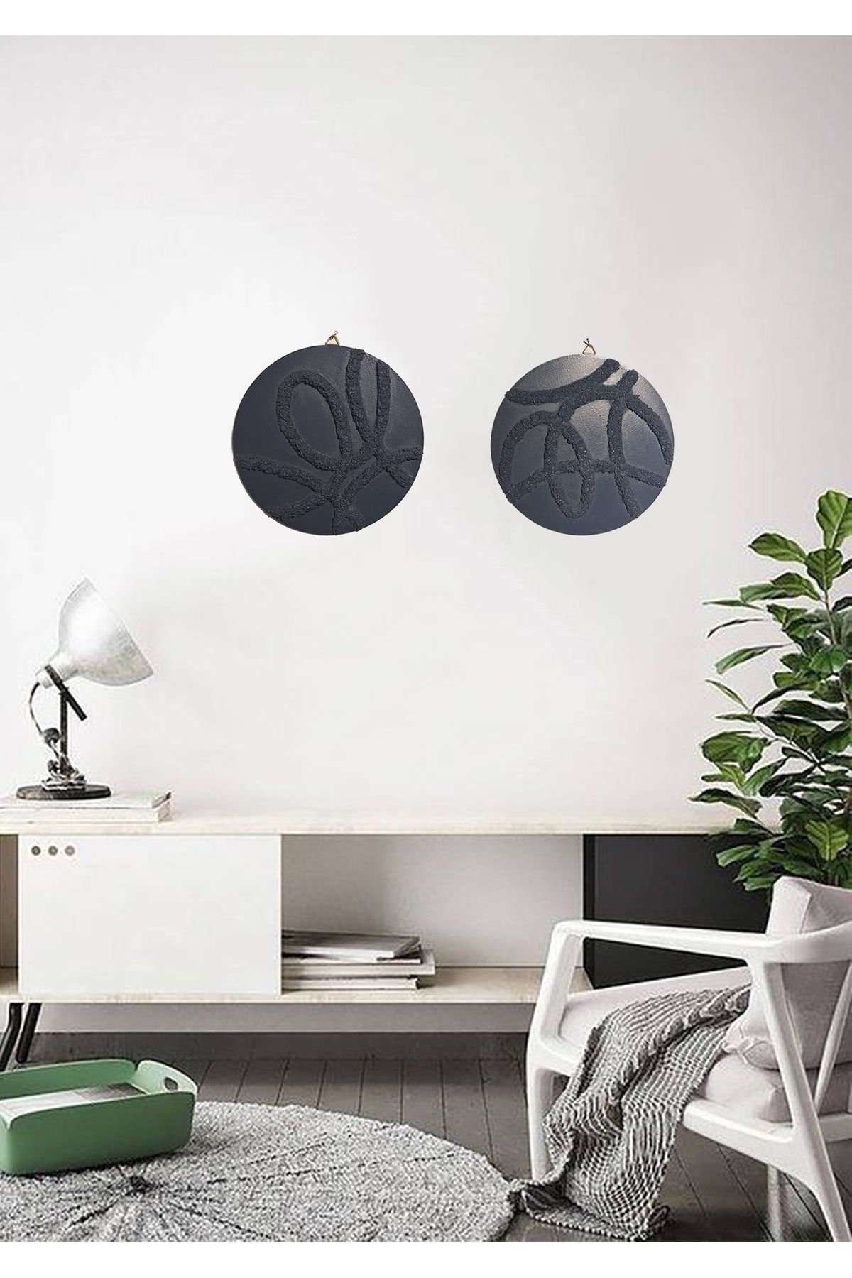 HandCo BOHO TABLO MDF RÖLYEF EL YAPIMI cm çap
