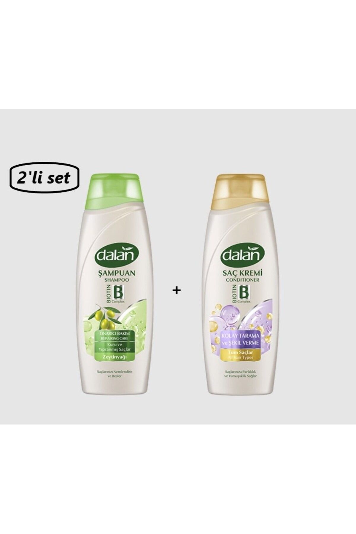 Dalan Zeytinyağlı Şampuan 450 Ml + Dalan Kolay Tarama Saç Kremi 2'li Set