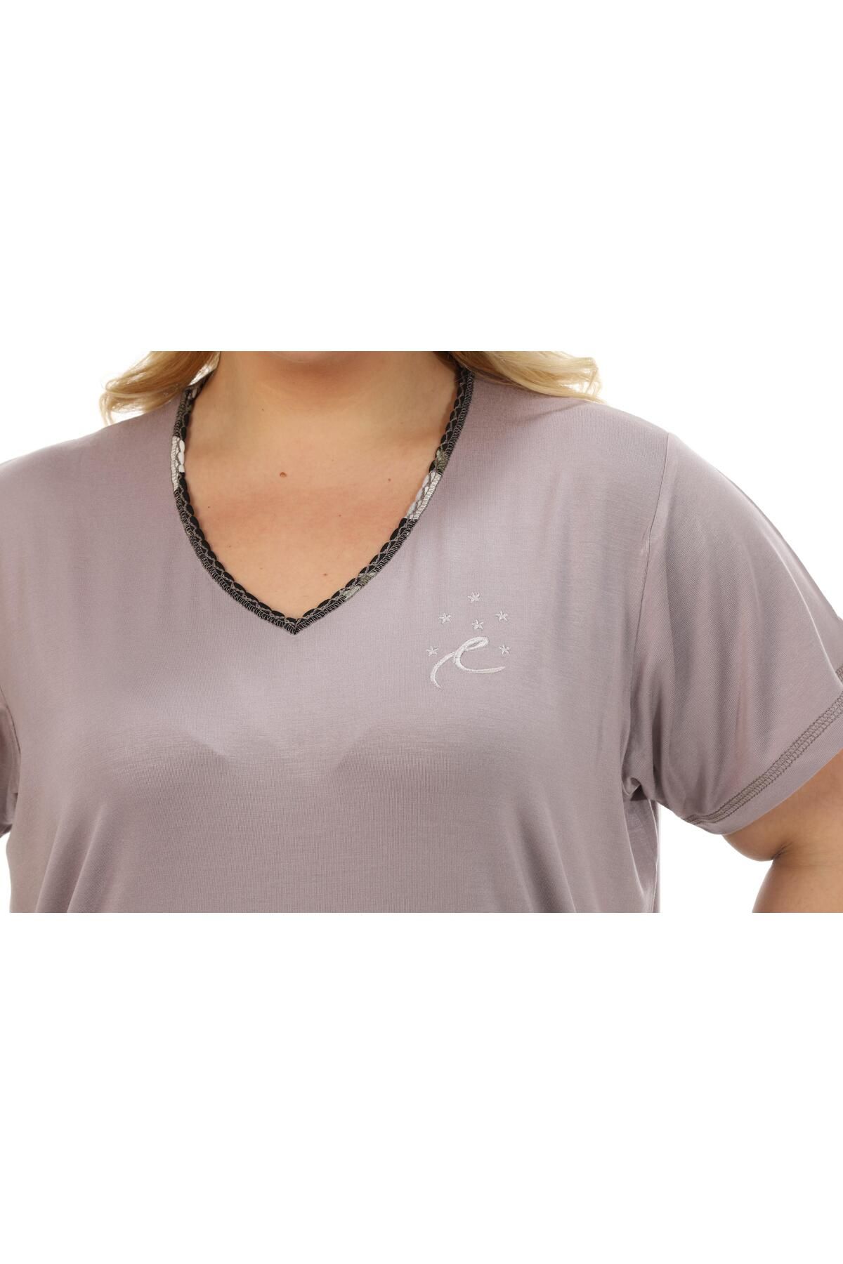 Etoile-Γυναικείο Κάπρι Σετ Πιτζάμες Bamboo Plus Size 74003 4