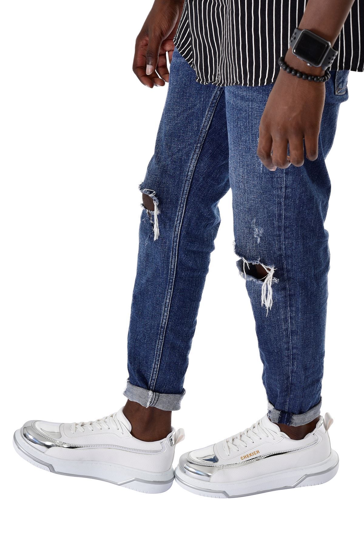 onlinebutik CH241 CBT Signature Line Up Erkek Ayakkabı BEYAZ/GUMUS