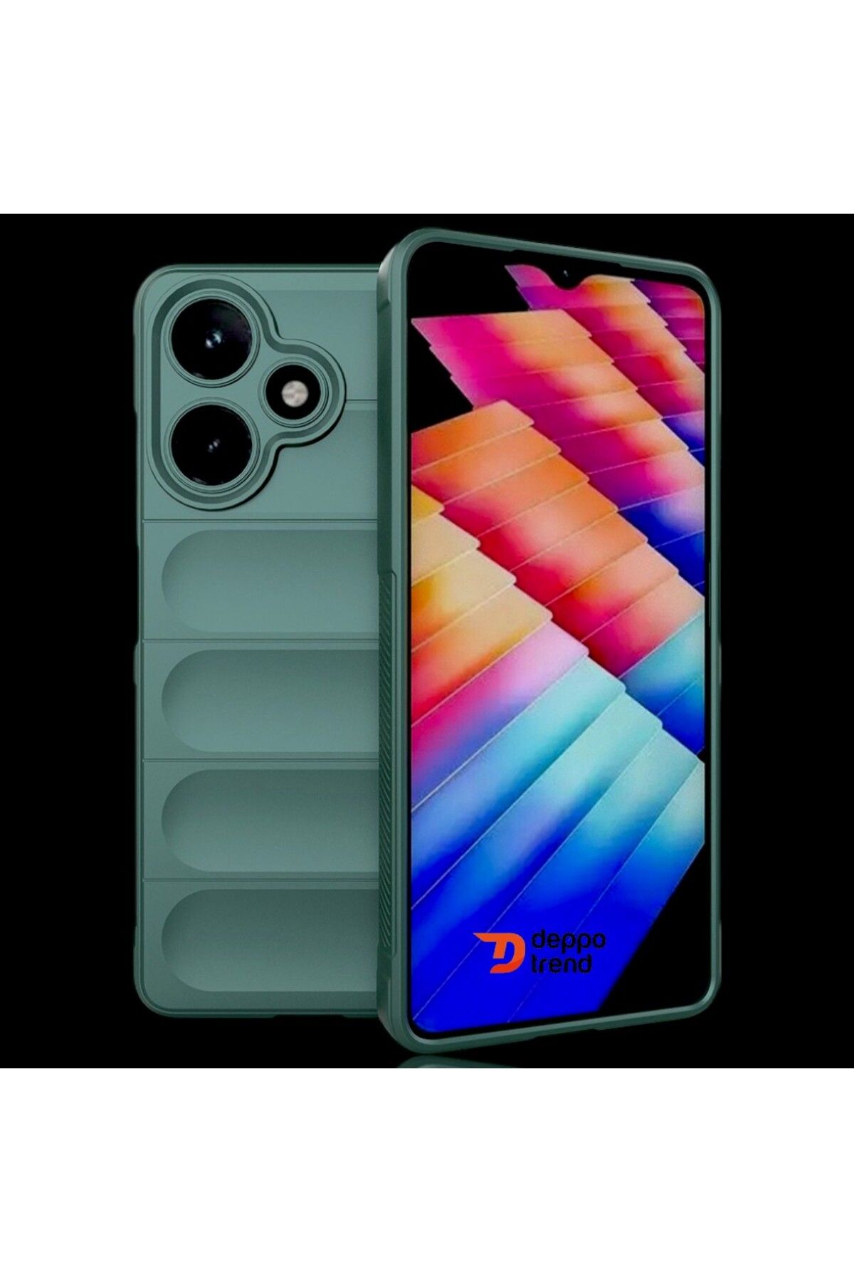 Deppo Trend İnfinix Hot 30 Uyumlu Kılıf Kamera Korumalı Darbe Emici Şık Tasarımlı Koruyucu Silikon Kapak