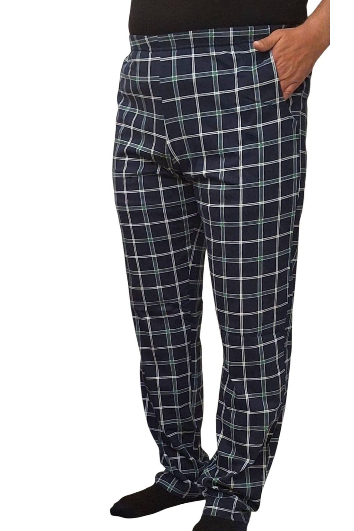 Erse Pamuklu Ekose Erkek Pijama Altı Yazlık