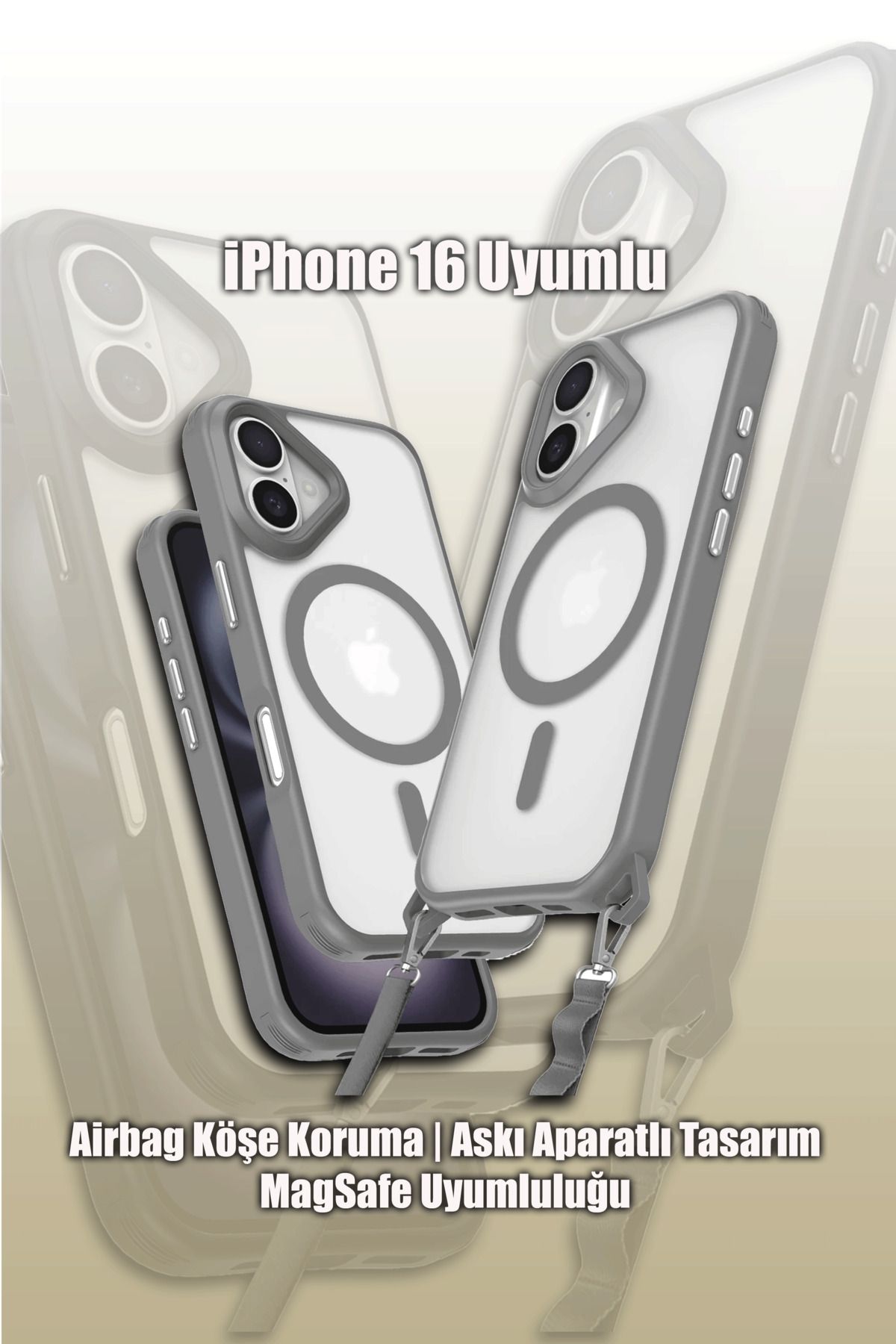 mobrika iPhone 16 Enka Magsafe Silikon Telefon Kılıfı