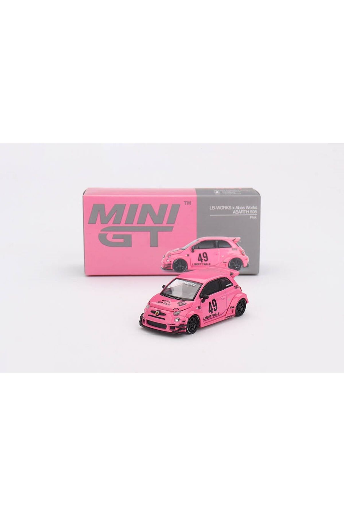 mini gt 1/64 851 ABARTH 595 LB-WORKS x Abas Works Pink