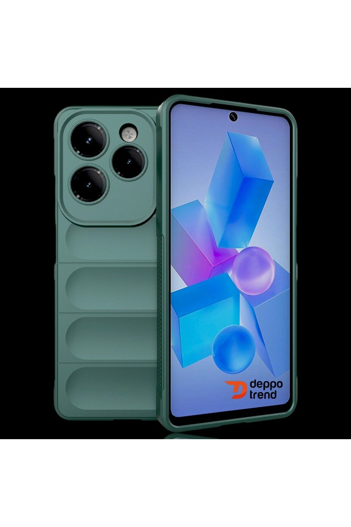 Deppo Trend Tecno Spark 20 Pro Uyumlu Kılıf Kamera Korumalı Darbe Emici Şık Tasarımlı Koruyucu Silikon Kapak