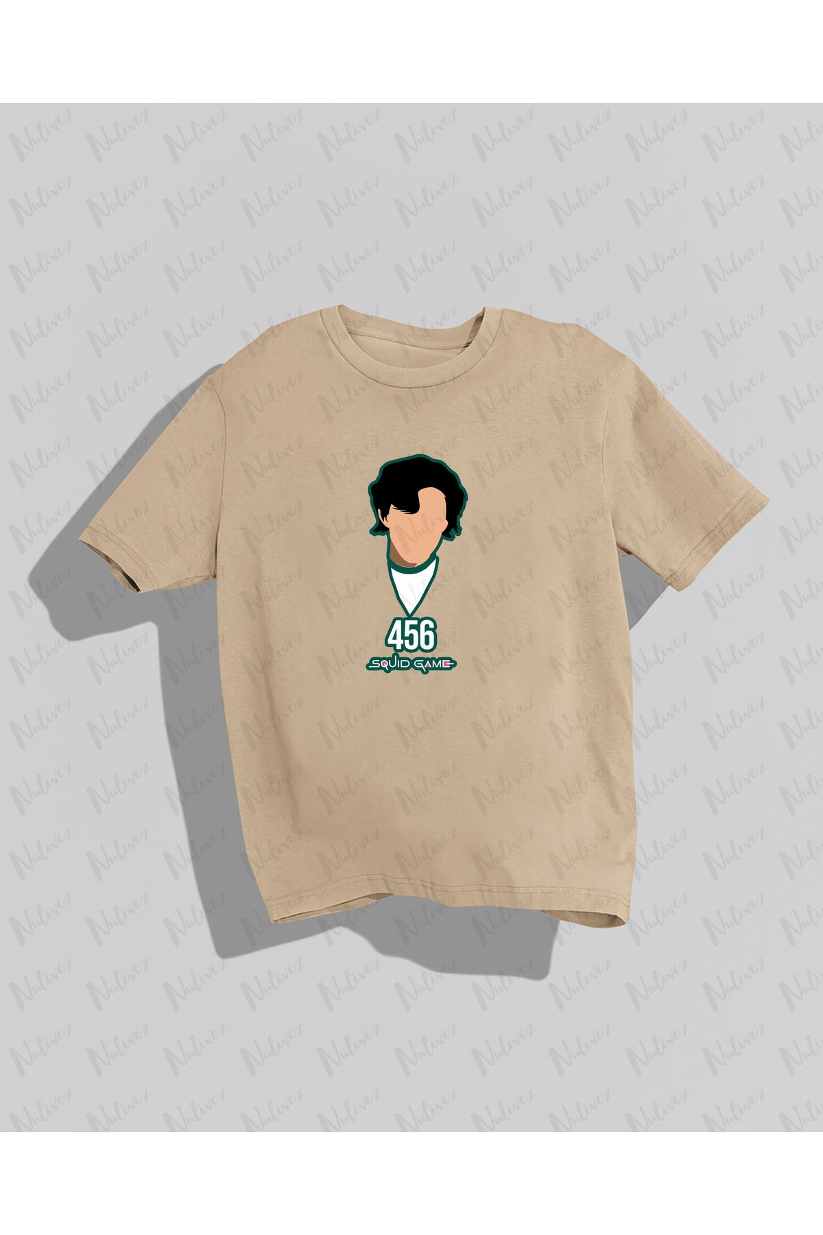 Nulivez Squid Game Tasarımı Baskılı Yüksek Kalite Kompakt Unisex Oversize T-Shirt