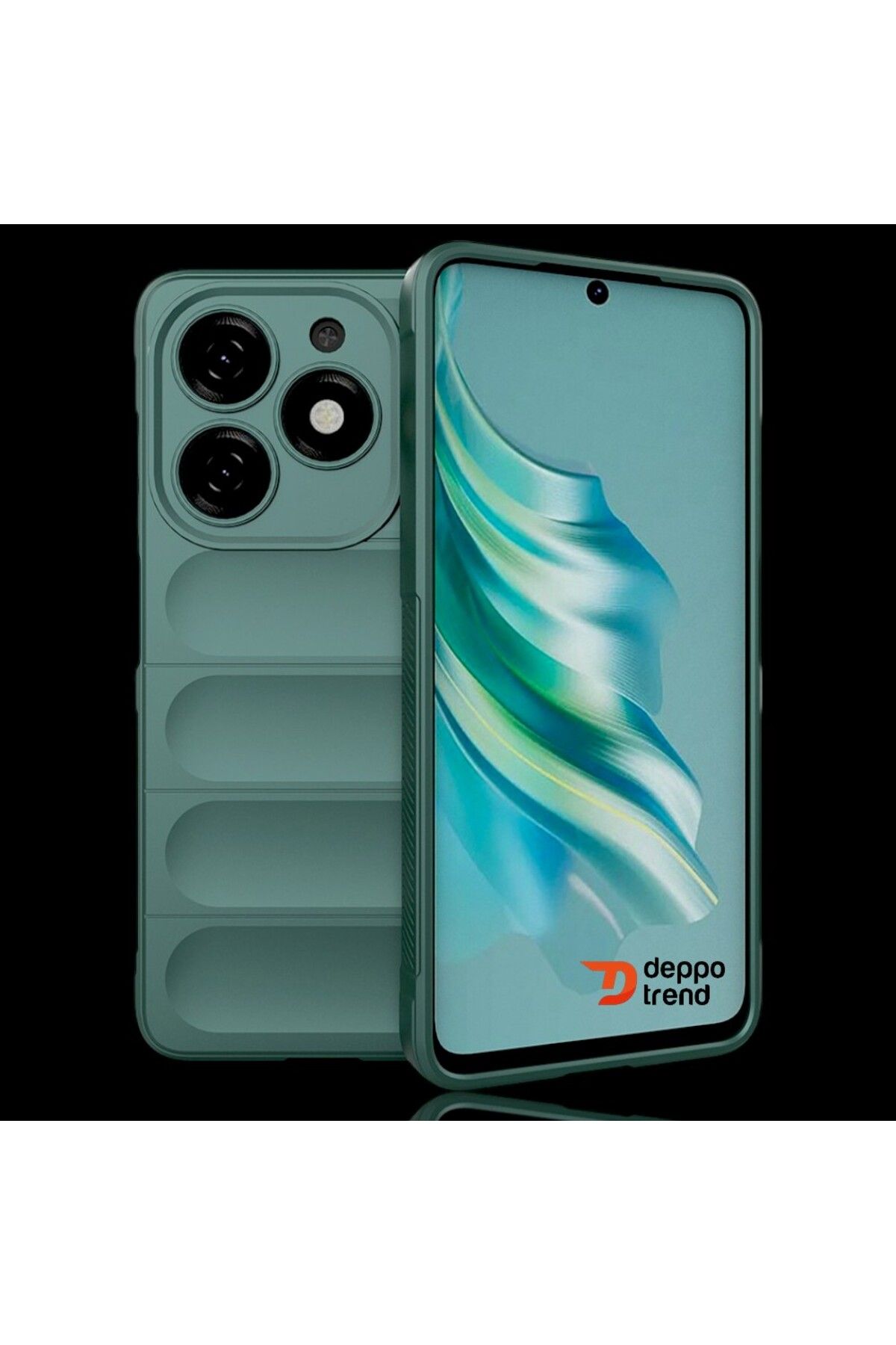 Deppo Trend Tecno Spark 20 Uyumlu Kılıf Kamera Korumalı Darbe Emici Şık Tasarımlı Koruyucu Silikon