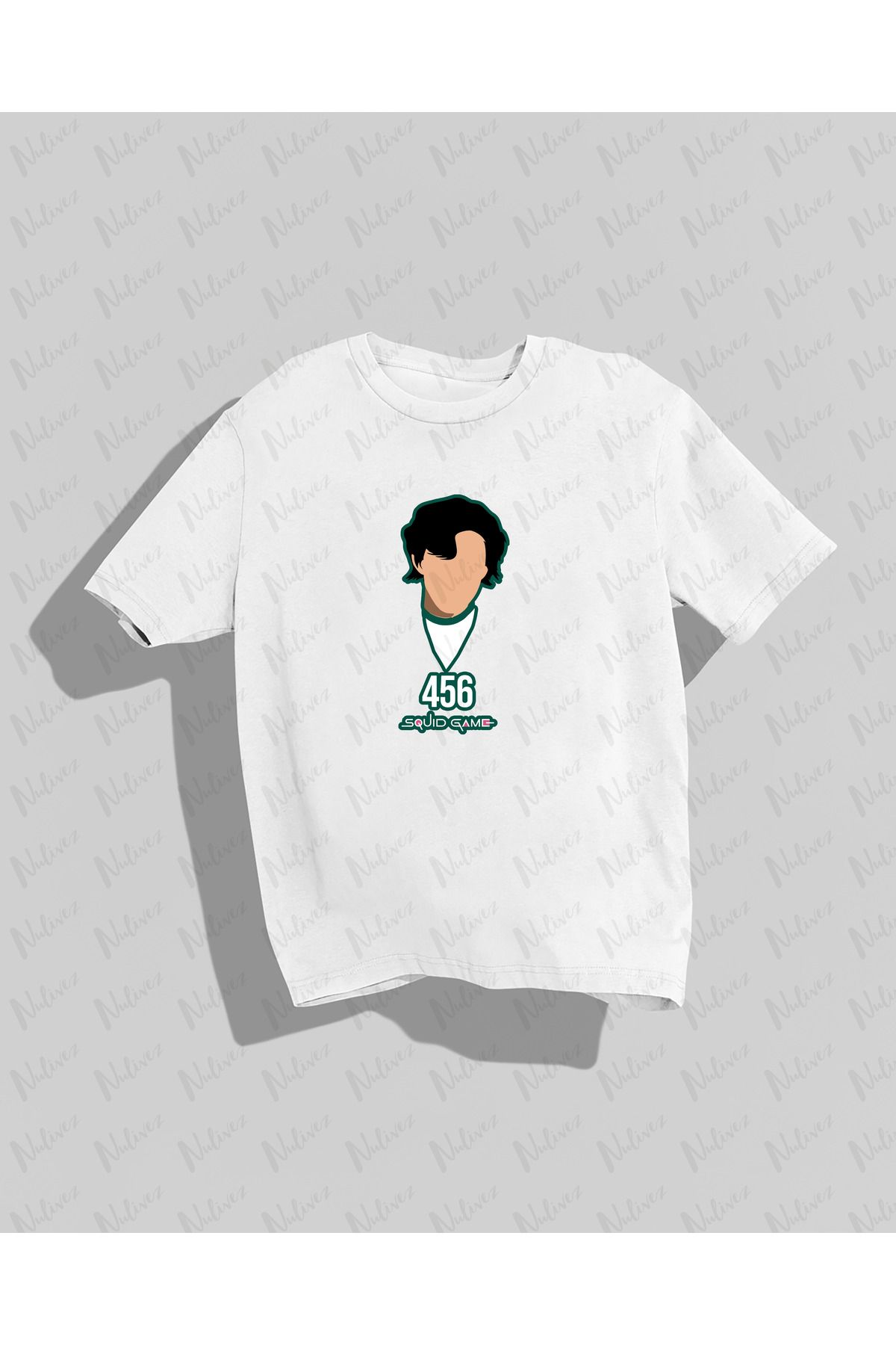 Nulivez Squid Game Tasarımı Baskılı Yüksek Kalite Kompakt Unisex Oversize T-Shirt