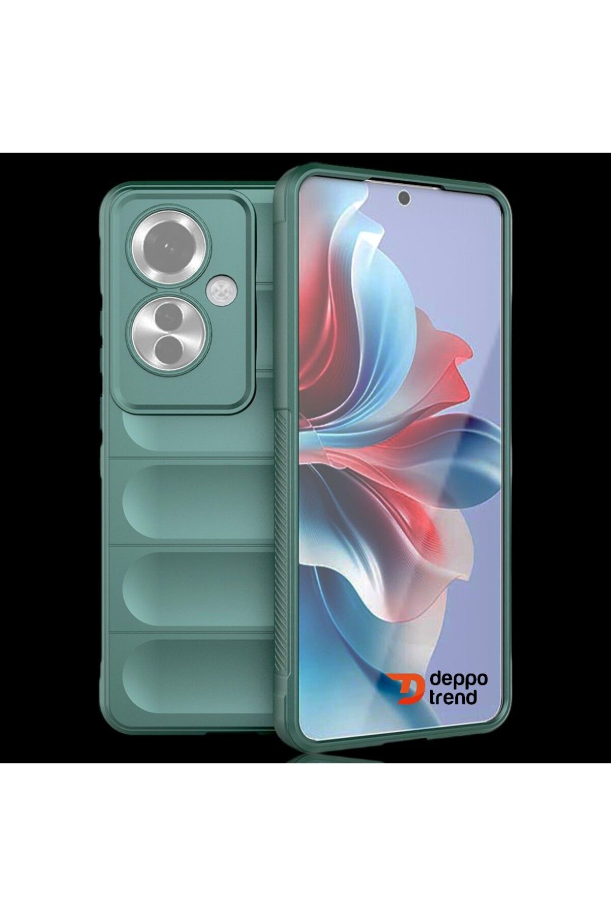 Deppo Trend Oppo Reno 11F Uyumlu Kılıf Kamera Korumalı Darbe Emici Şık Tasarımlı Koruyucu Silikon