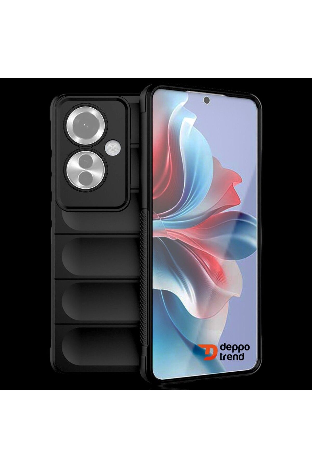 Deppo Trend Oppo Reno 11F Uyumlu Kılıf Kamera Korumalı Darbe Emici Şık Tasarımlı Koruyucu Silikon