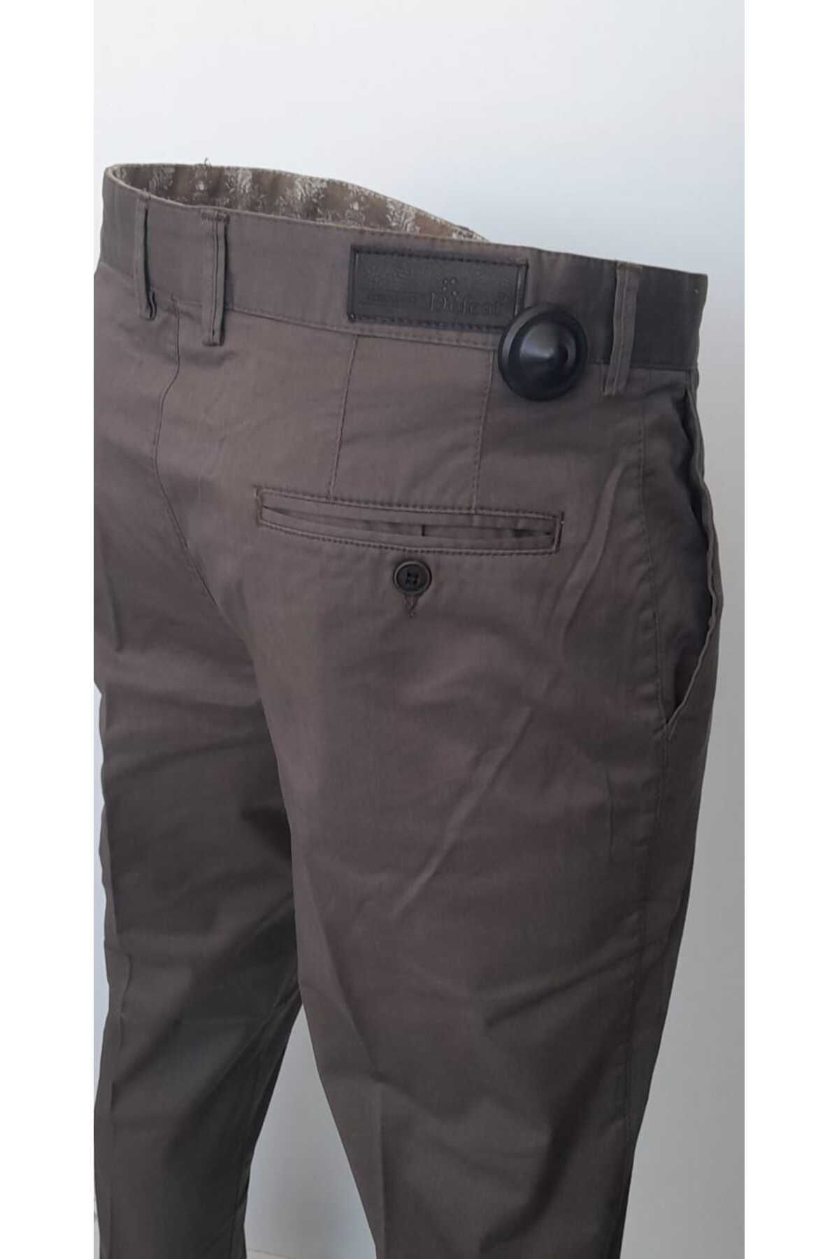 defeat Defat cino regular fit toprak rengi gabardin yazık pantolon 934-5