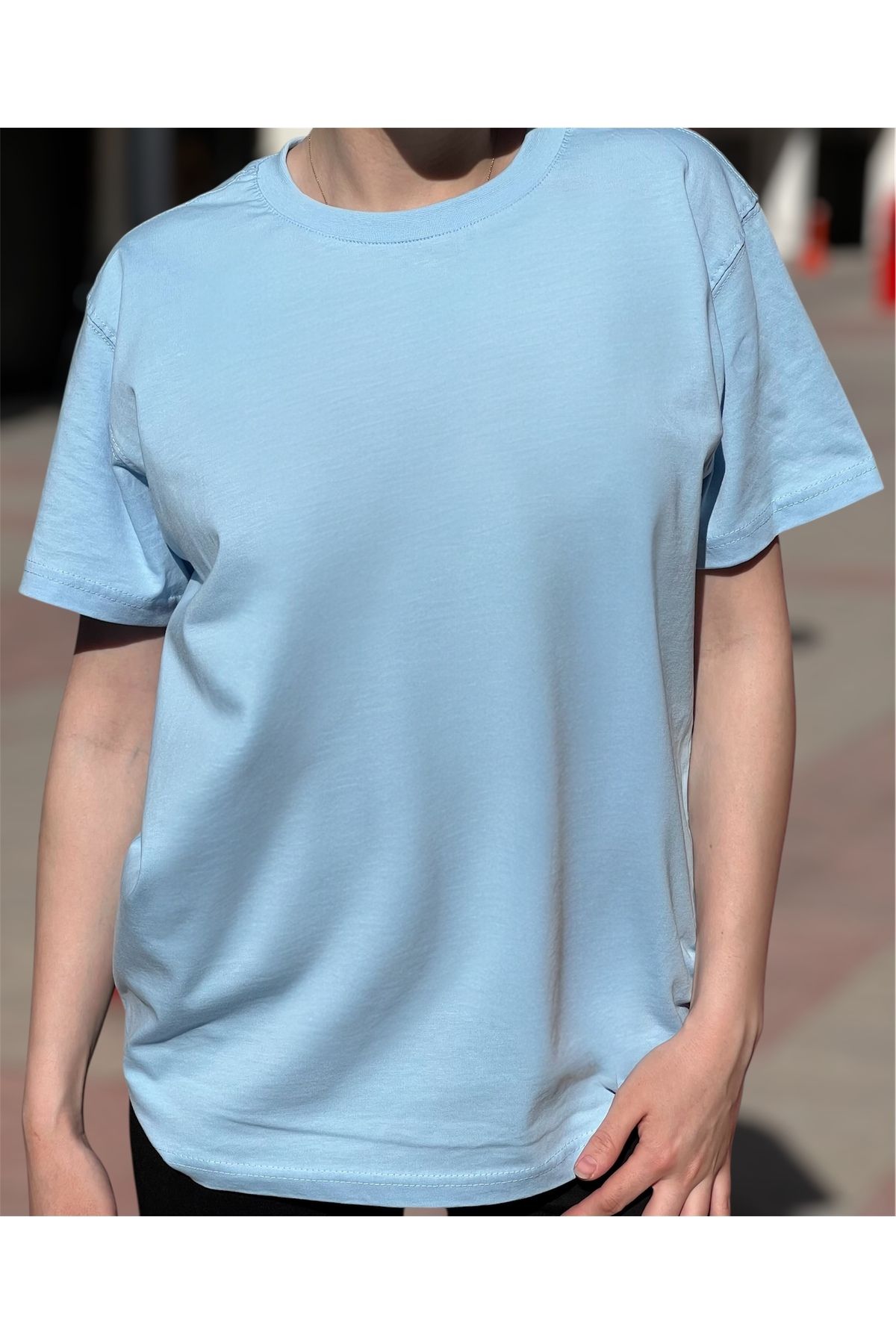 sweet&sweat Baskılı Bebe Mavi Sıfır Yaka Basic T-shirt