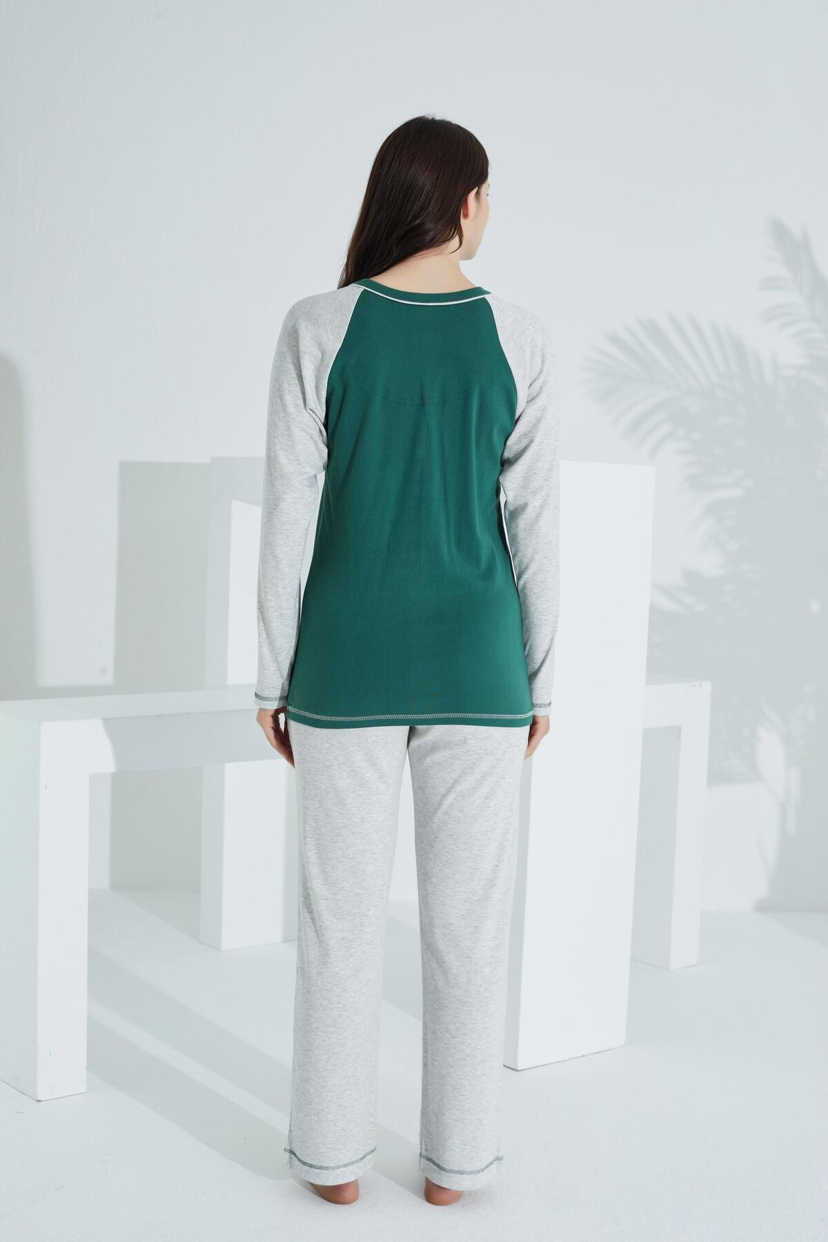 Etoile-Cotton Women's Pajama Set 98254 Green 4