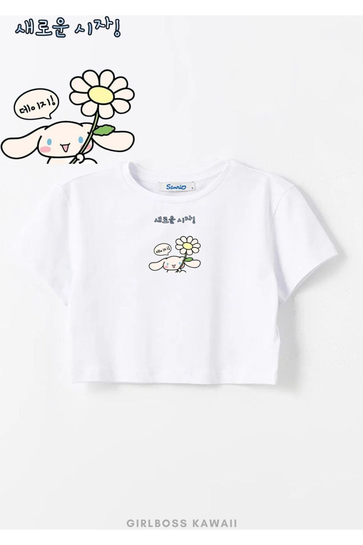 Girlboss Kawaii Girlboss Cinnamoroll crop t-shirt buxe beyazı , 10 farklı model