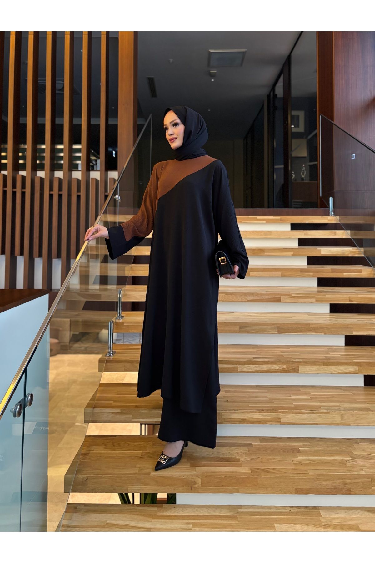 sevannaluxurydesign Çift renk tunik & pantolon ikili takım