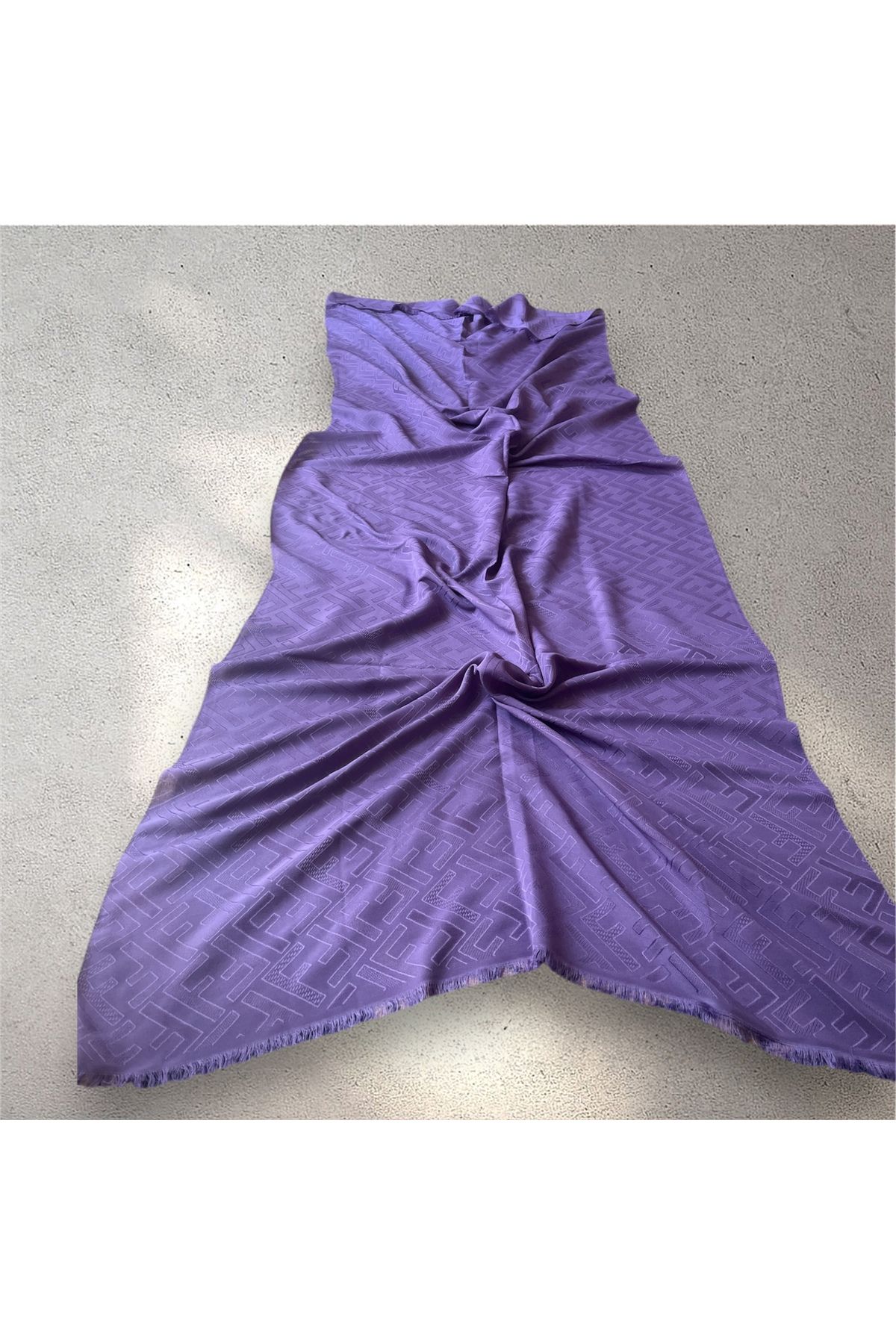 Butik F Desen Mor Şal Soft Pamuk