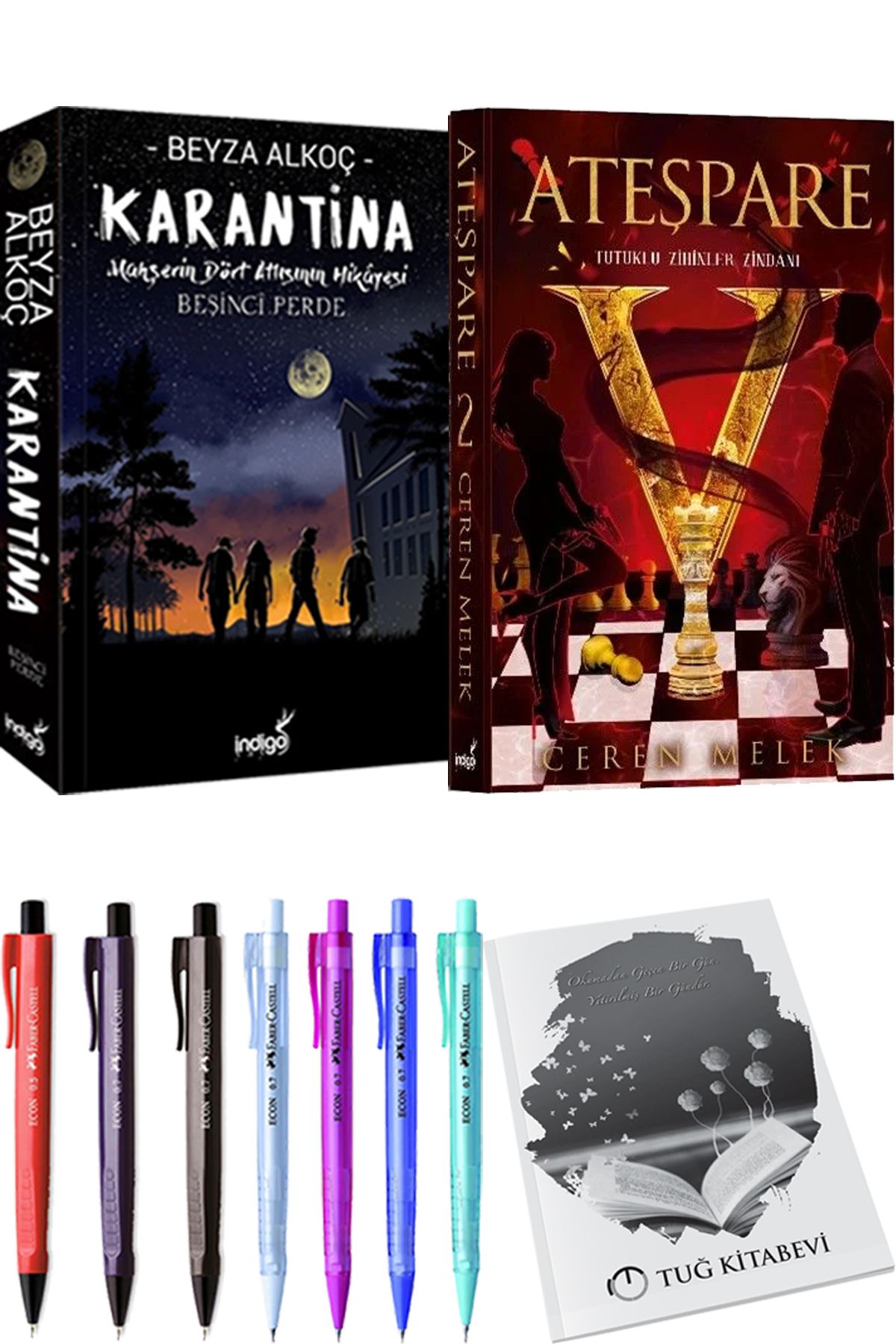 İndigo Kitap Karantina 5 Beyza Alkoç ve Ateşpare 2 Tutuklu Zihinler Zindanı + Hediyeli
