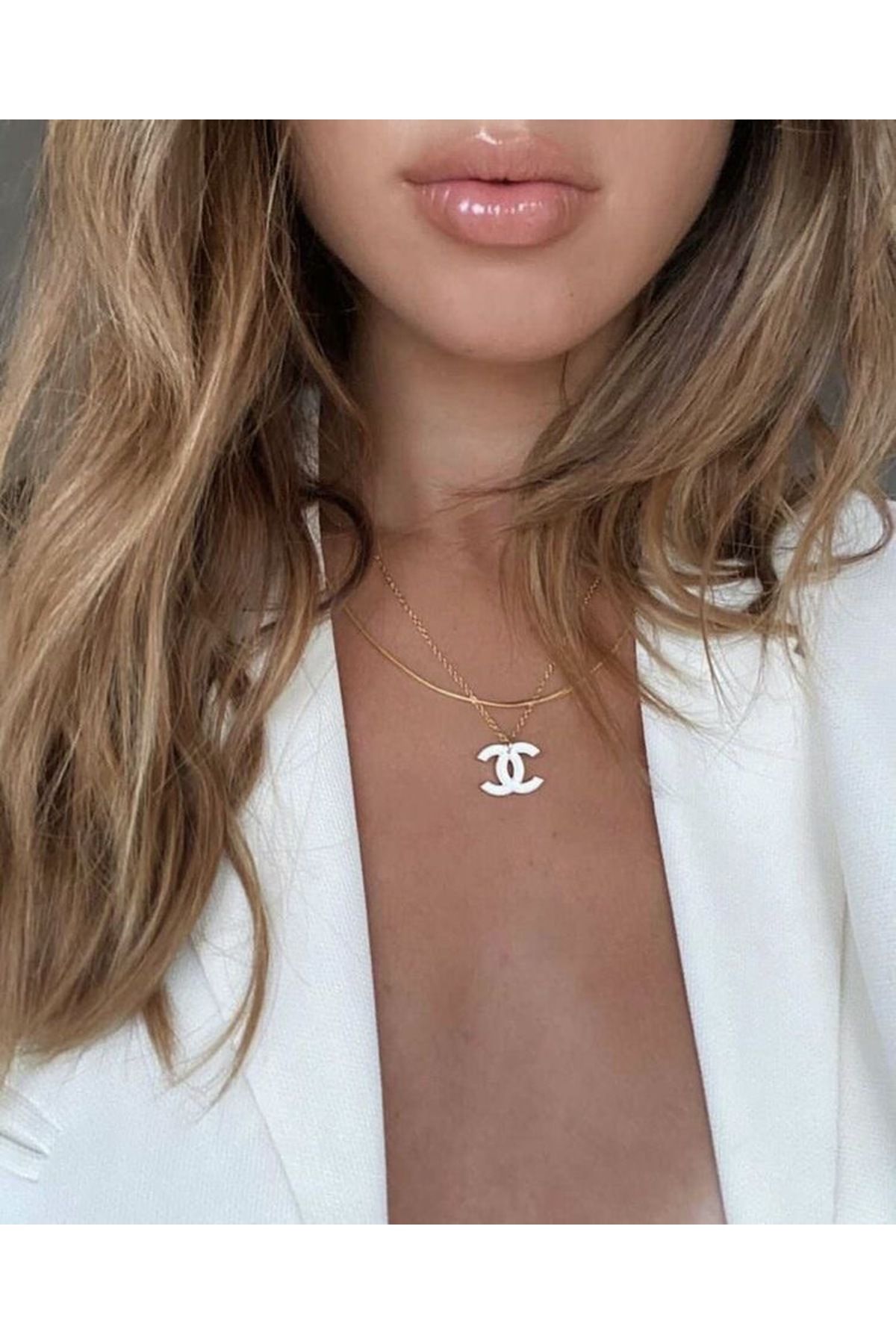 N!da Jewelry Ch Özel Tasarım Altın Kaplama Gümüş Kolye