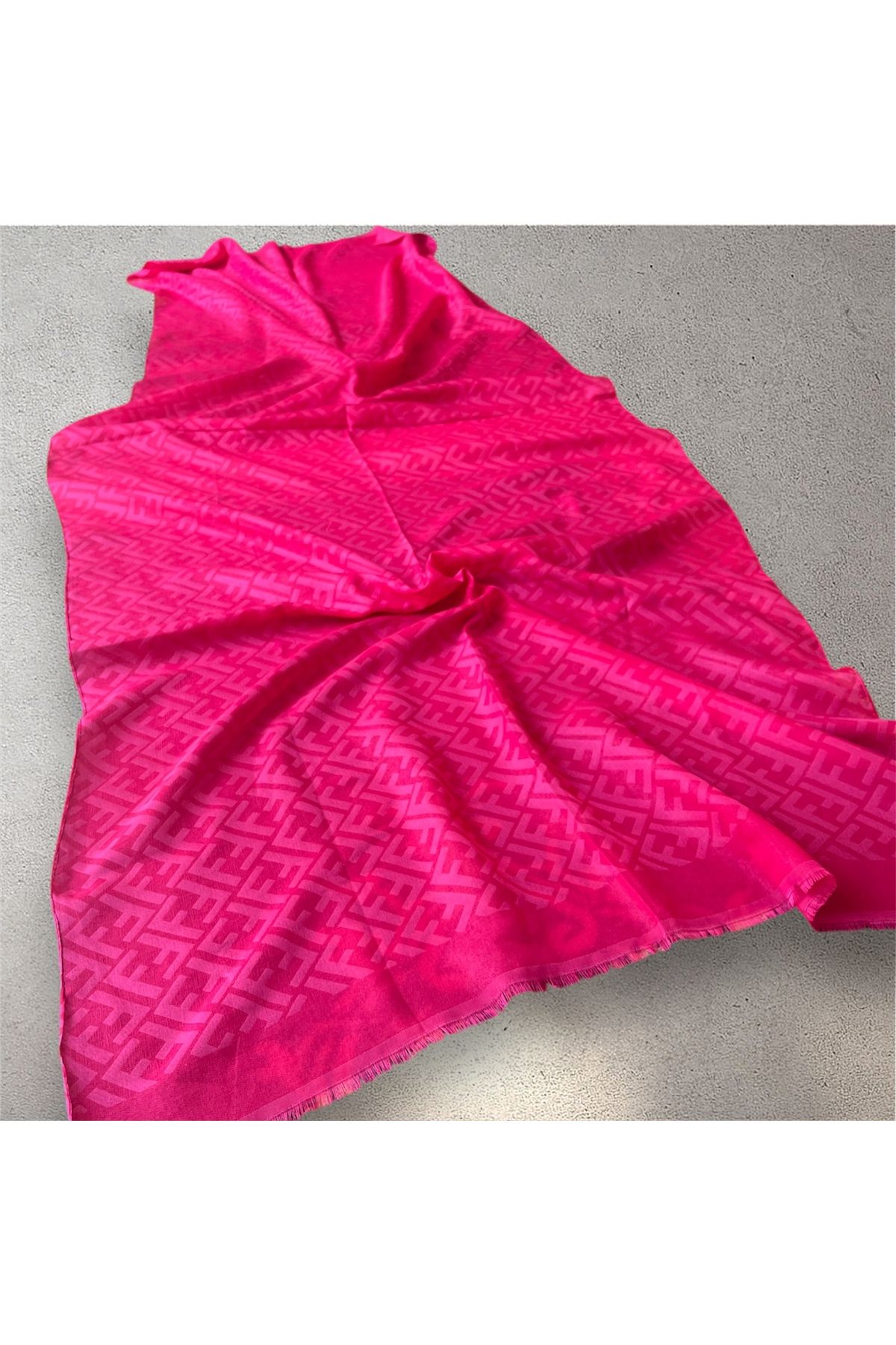 Butik Pamuk Jakar Şal F desen Pembe