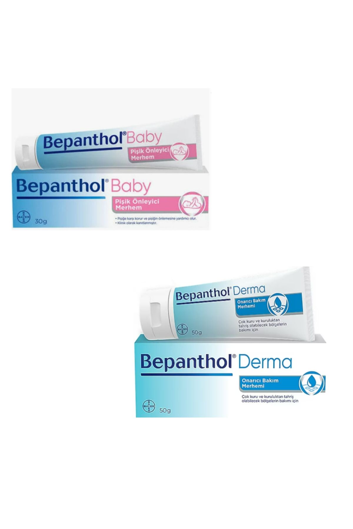 کرم و روغن بچه پماد پیشگیرانه پوشک کودک 30 G + BEPANTHOL DERMA 50 گرم Bepanthol