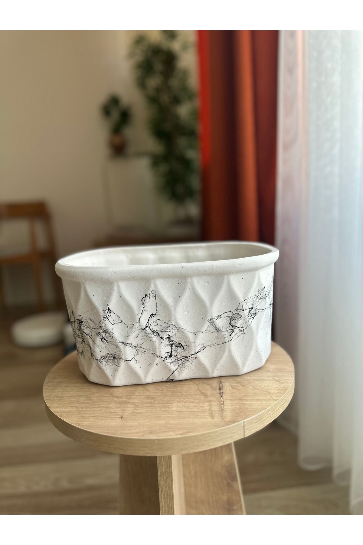 LAVİTTA çiçek bitki seramik saksı & vazo 16 cm yükseklik,28 cm çap (1 adet )