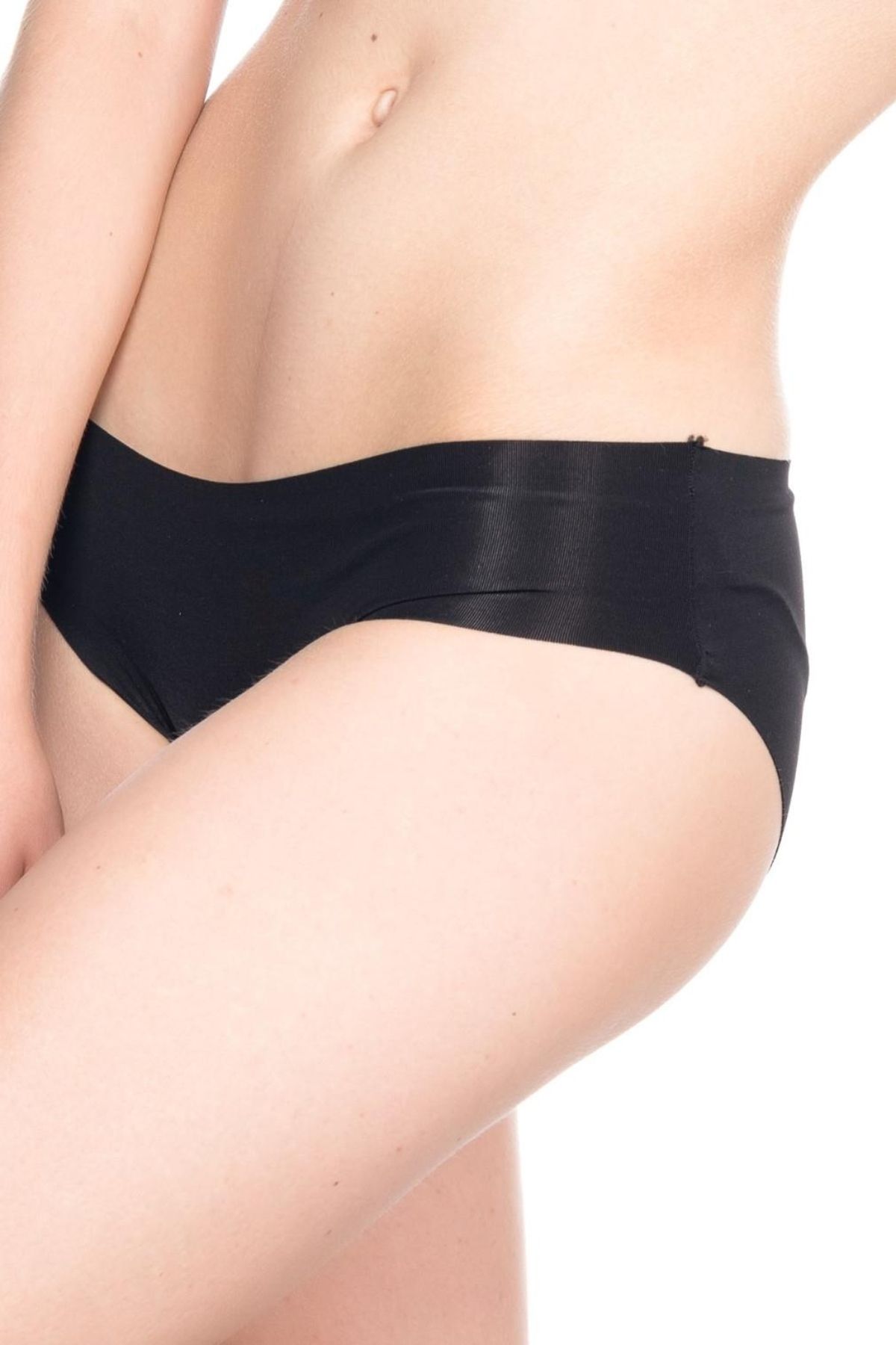 GiyimCity SİYAH Slip Külot Lazer Korse