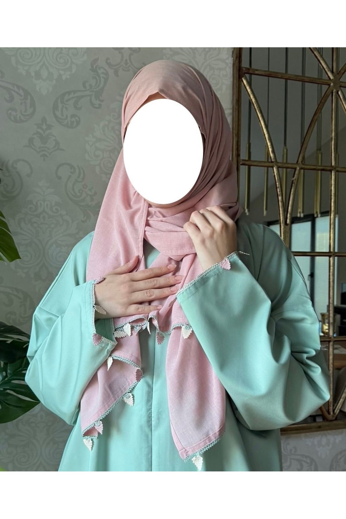Nimet Abla Butik El işlemeli namaz elbise takımı