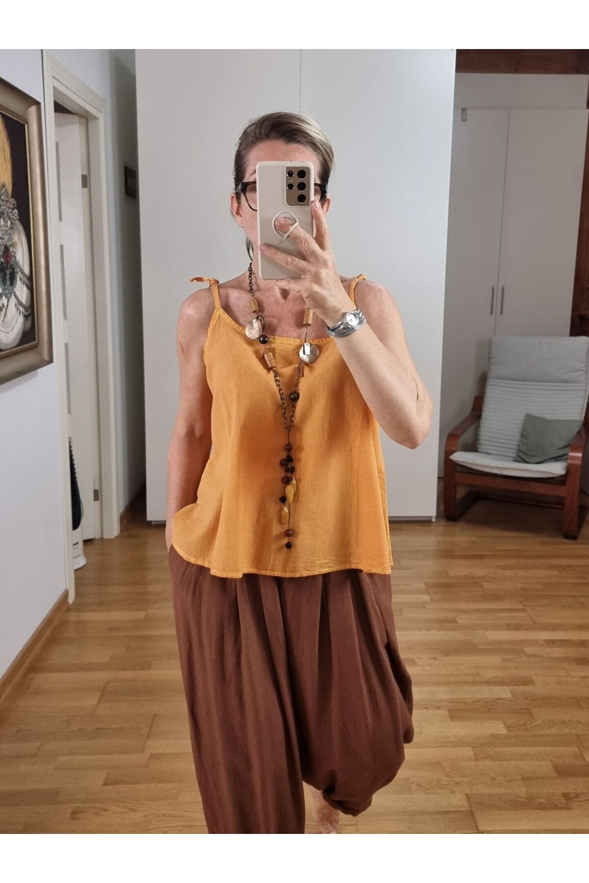 pudubutik Oversize Poplin Atlet Turuncu