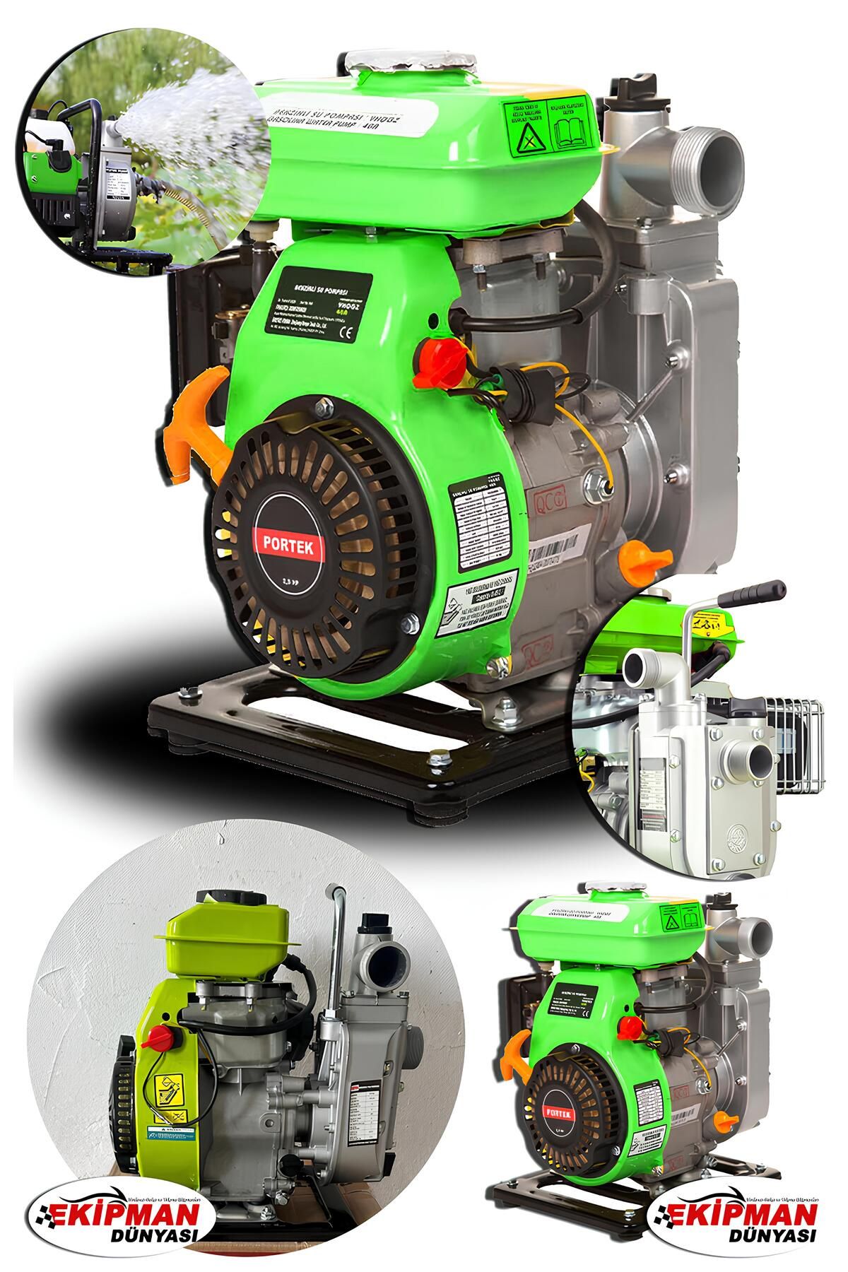 WORKMASTER 2,5 Hp Benzinli İp Çekmeli Su Motoru 30 Metre Dikine Su Basma Yatayda 500 Mt.
