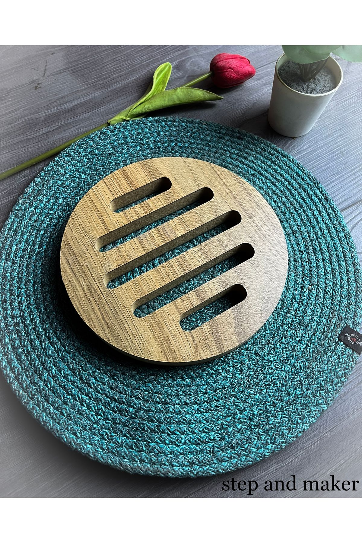 Step and Maker Ahşap MDF Yuvarlak Nihale 18 cm