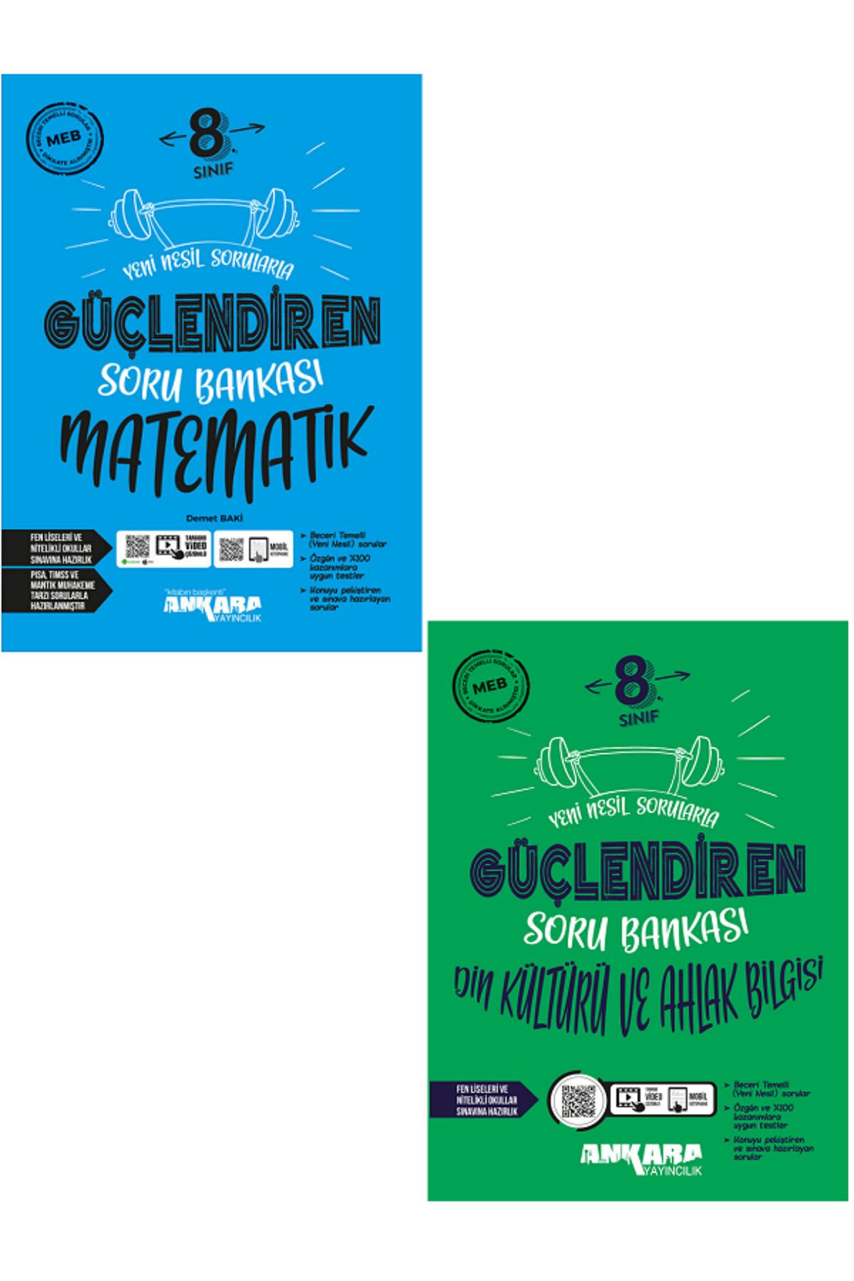 Efsane Yayınları 8.Sınıf Ankara Güçlendiren Matematik + Din Kültürü Soru Bankaları - 2 KİTAP - Video Çözümlü