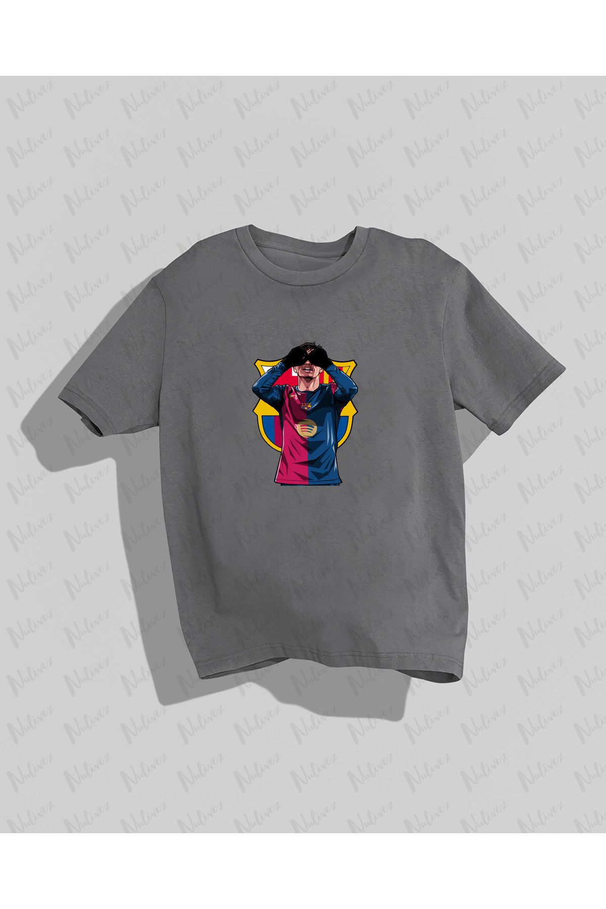 Nulivez Barcelona Tasarımı Baskılı Yüksek Kalite Kompakt Unisex Oversize T-Shirt