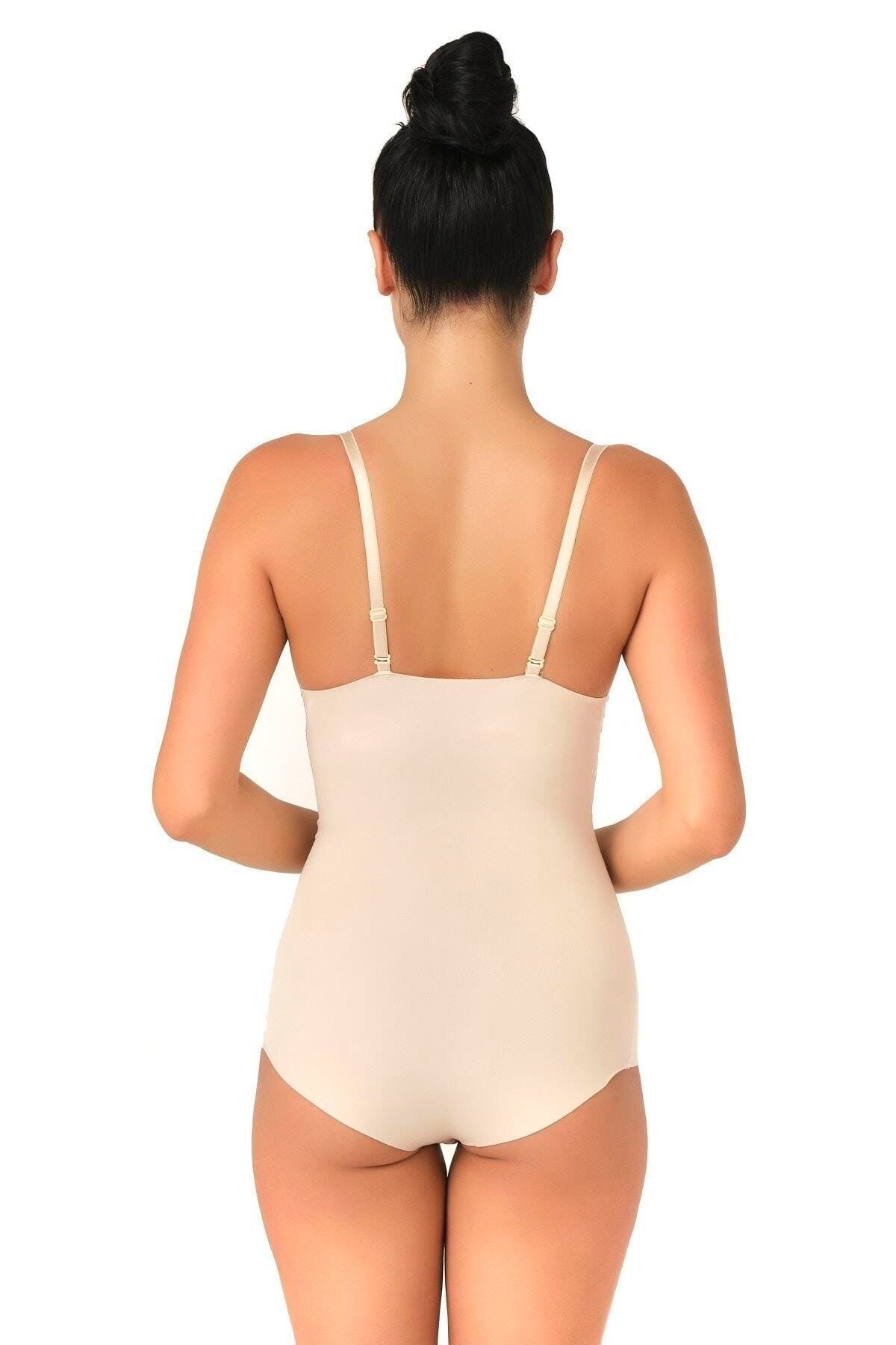 GiyimCity TEN Lazer Kesim Göğsü Açık Slip Korse
