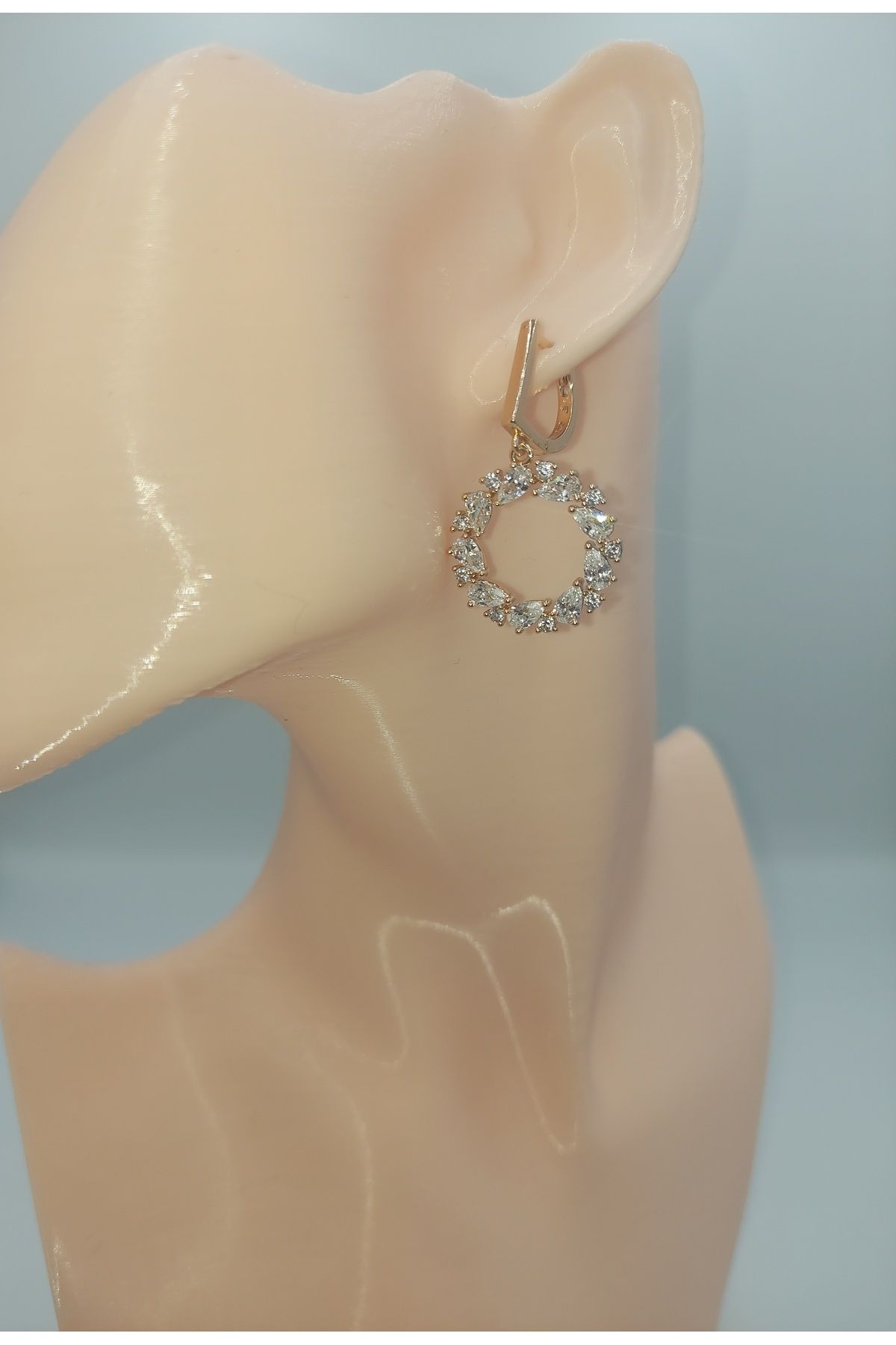 XUPING JEWELRY Xupıng Zirkon Taş Çelik Küpe